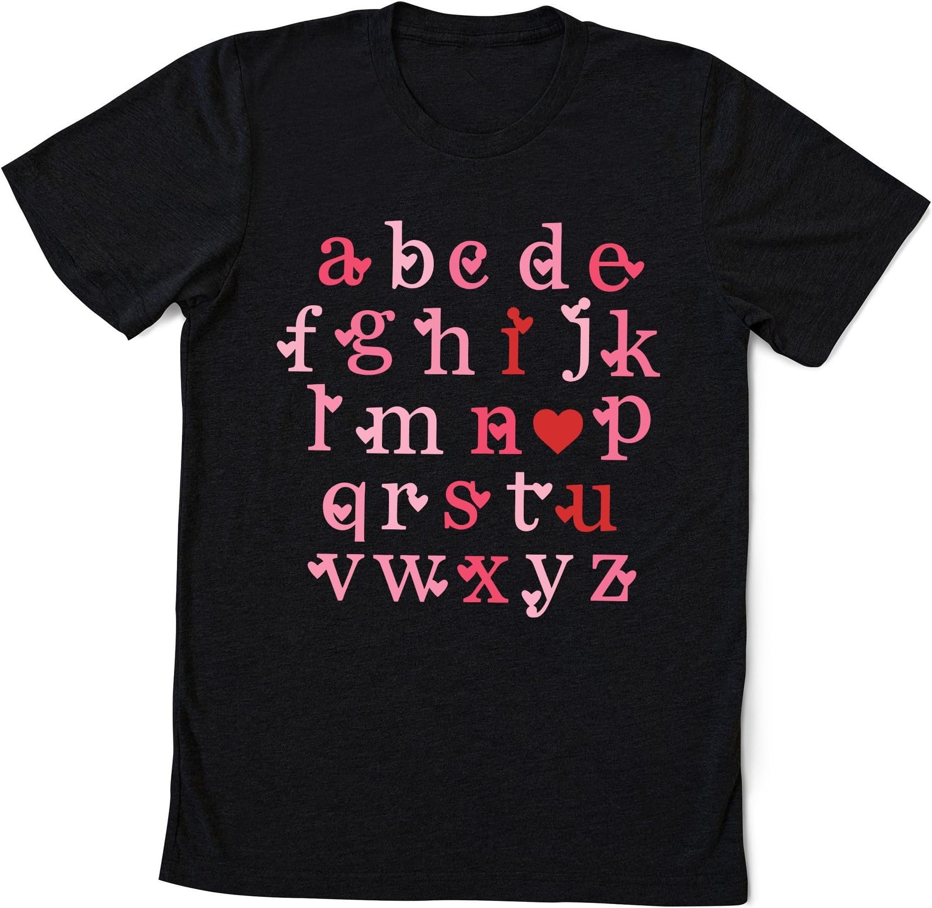 Valentine Alphabet I Love You T-Shirt Sweatshirt, Funny Valentines Day Shirt, Teacher Valentine Shirt, Valentine's Day Gift, Love Alphabeth