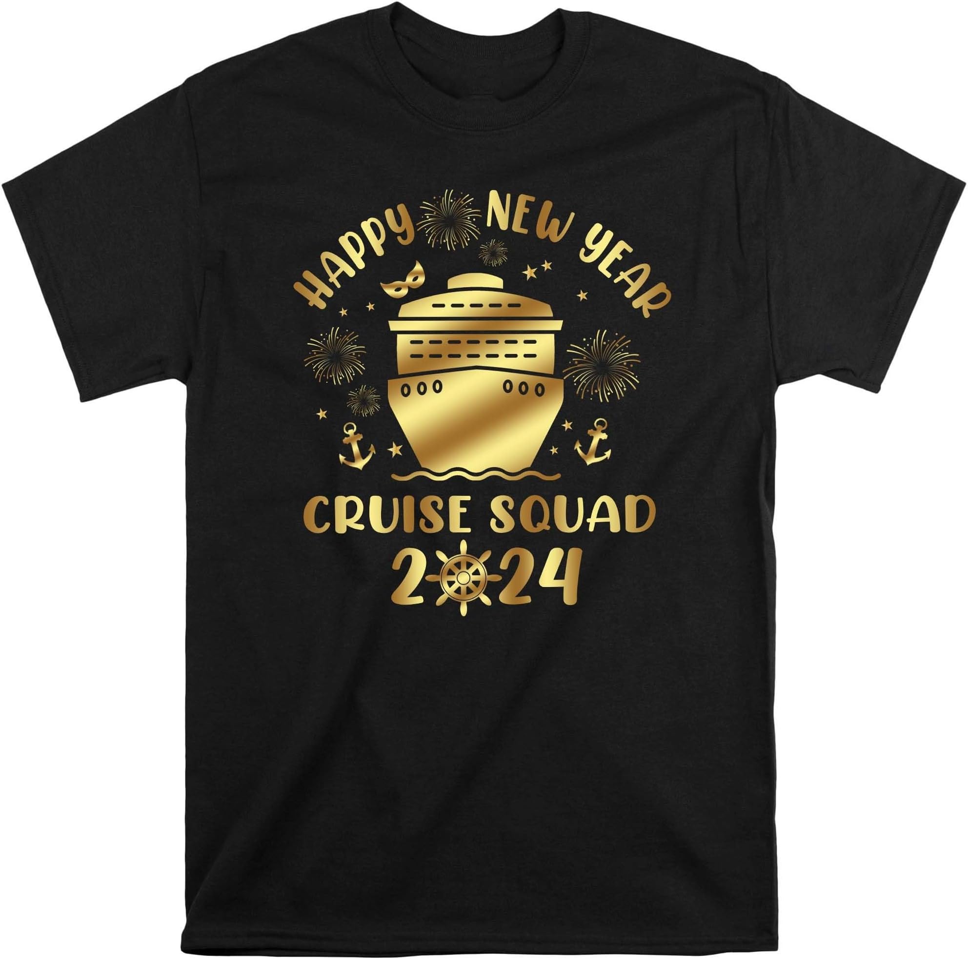Happy New Year Cruisin Squad Shirt, New Year Cruise 2024 Sweatshirt, Matching Cruise Ship Group Family Vacation Sweatshirt, Family Matching Shirts