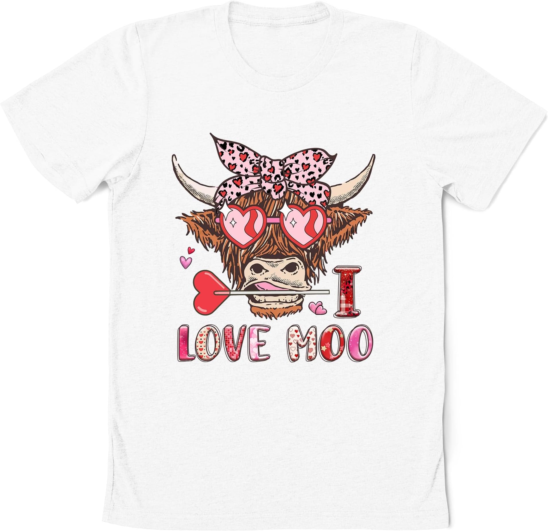 I Love Moo Sweatshirt, Valentines Highland Cow Shirt, Cow Sweater, Western Valentines Shirt, Farming Valentines Day Gift
