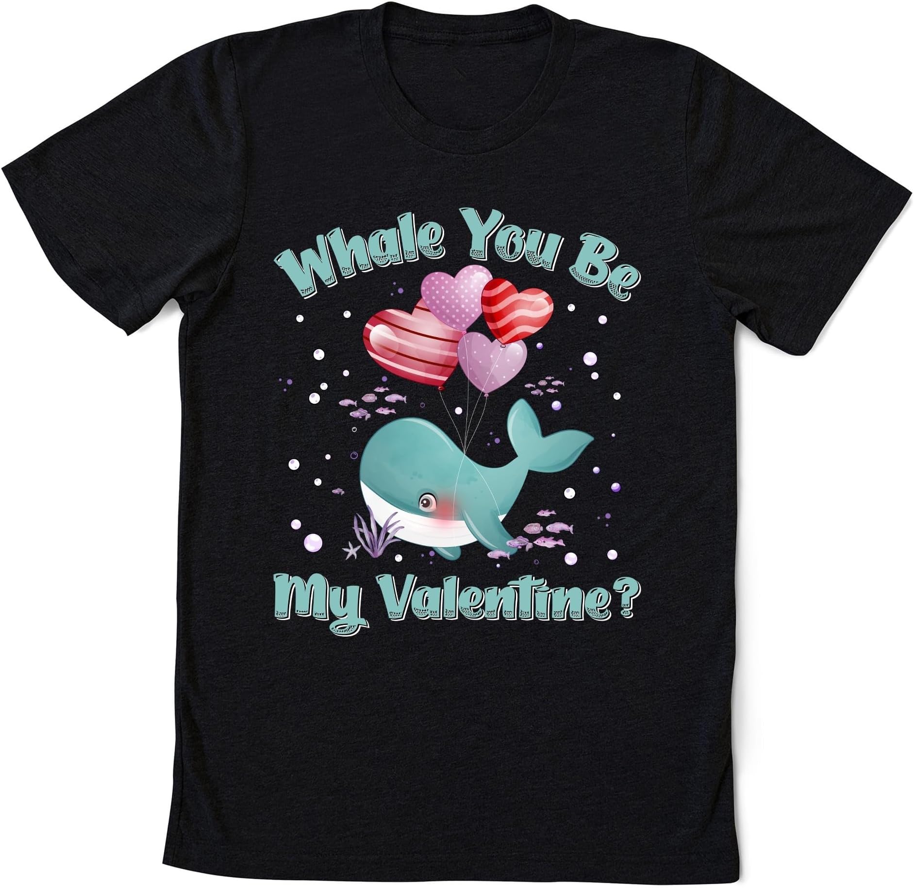 Whale You Be My Valentine Shirt, Whale Valentines Heart Balloons Shirt, Cute Whale Shirt, Happy Valentines Day