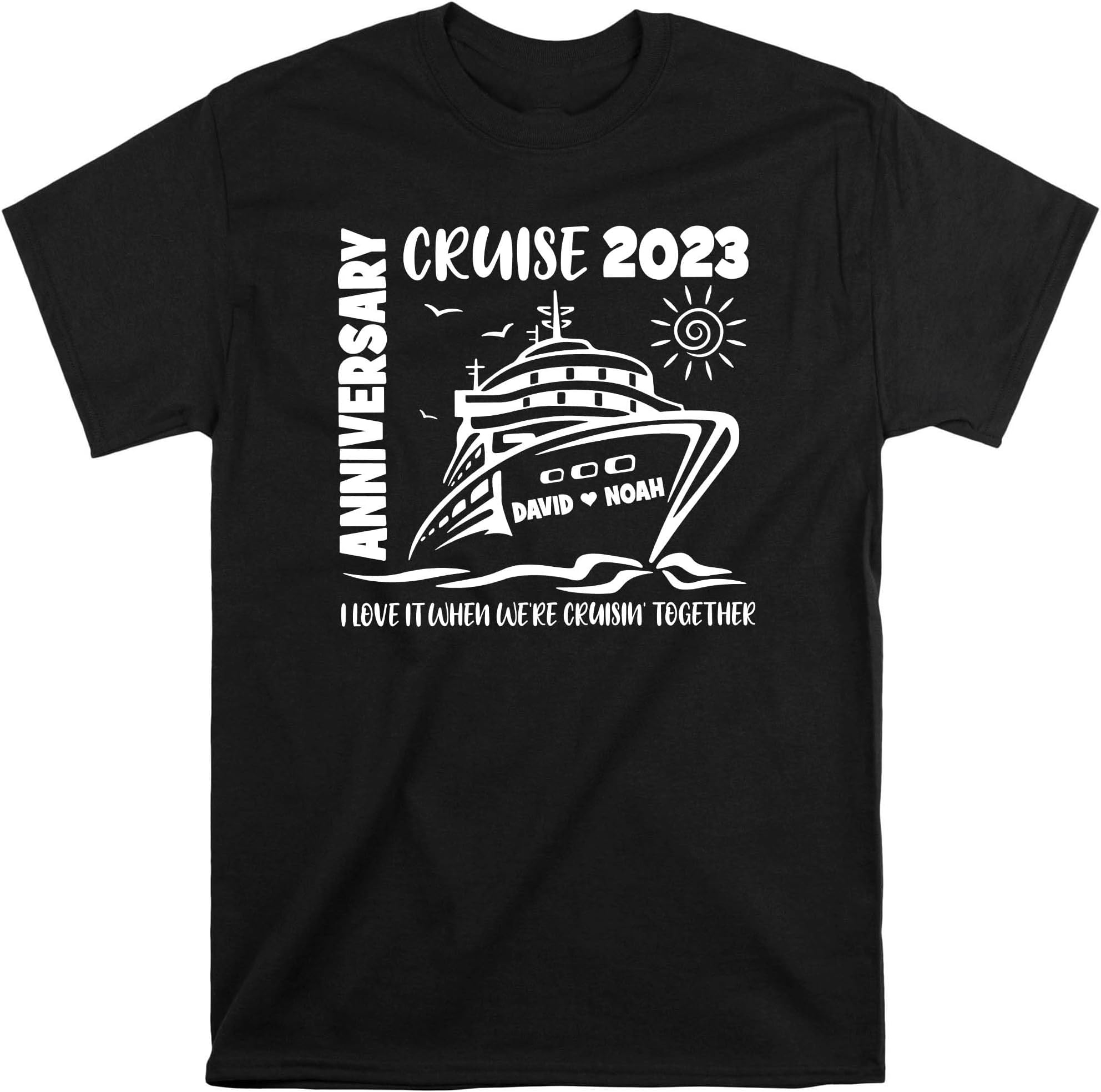 Personalized Anniversary Cruise 2023 Shirt, Anniversary Wedding Gift, Gift for Husband, Honeymoon Cruise, Wedding Anniversary Shirts, Couple Trip