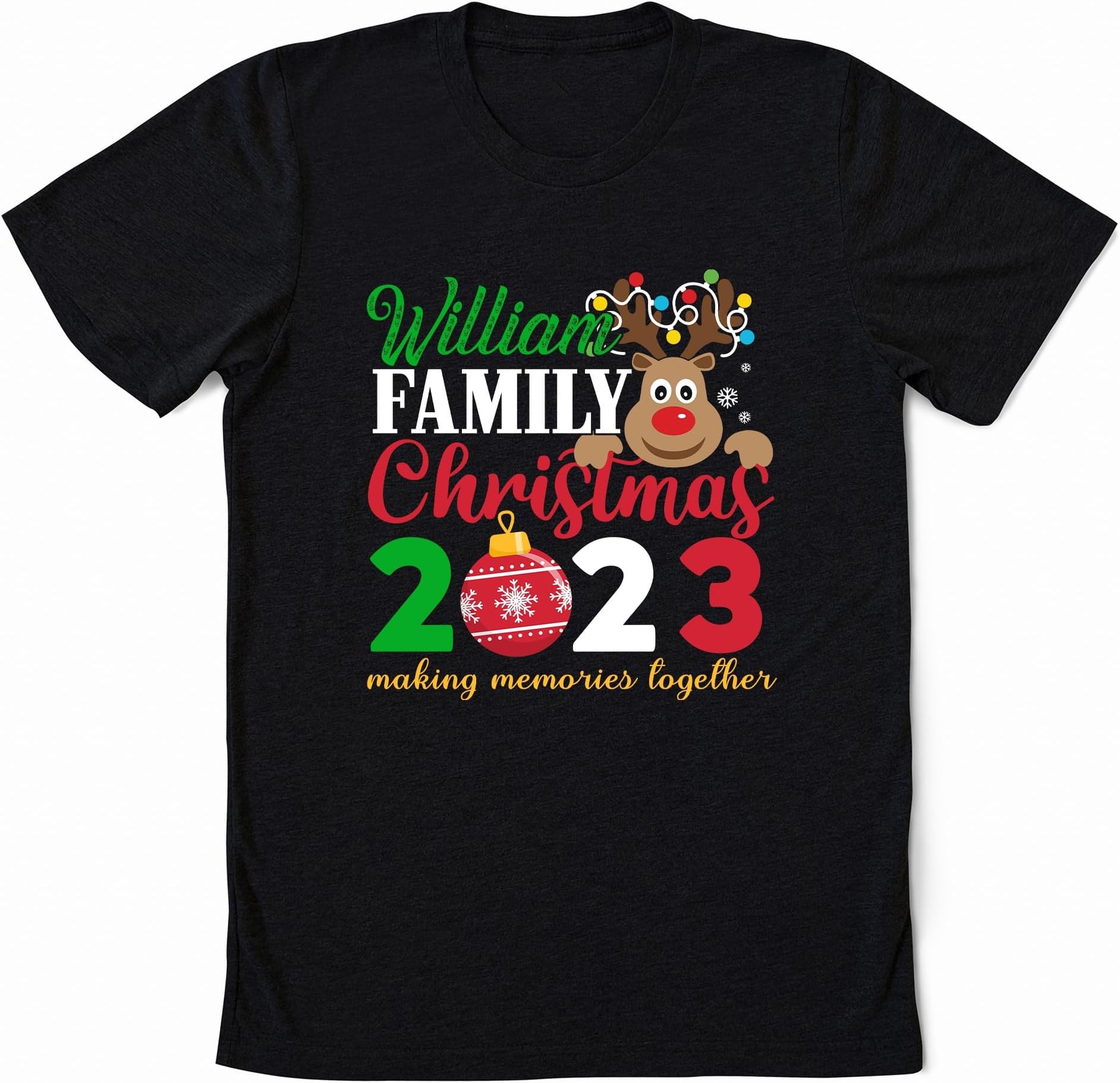 Family Christmas 2023 Reindeer Family Christmas Personalized Shirt, Family Vacation Sweatshirt, Family Christmas Matching Tees, Christmas Together, Christmas Crew