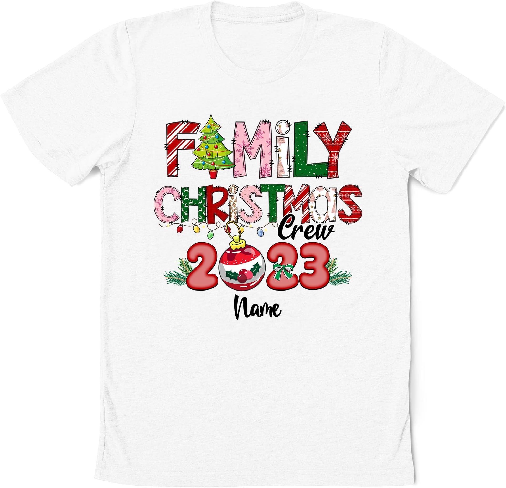 Custom Family Christmas Crew 2023 Shirt, Christmas Family Matching Shirts, Christmas, Christmas Family Tshirt