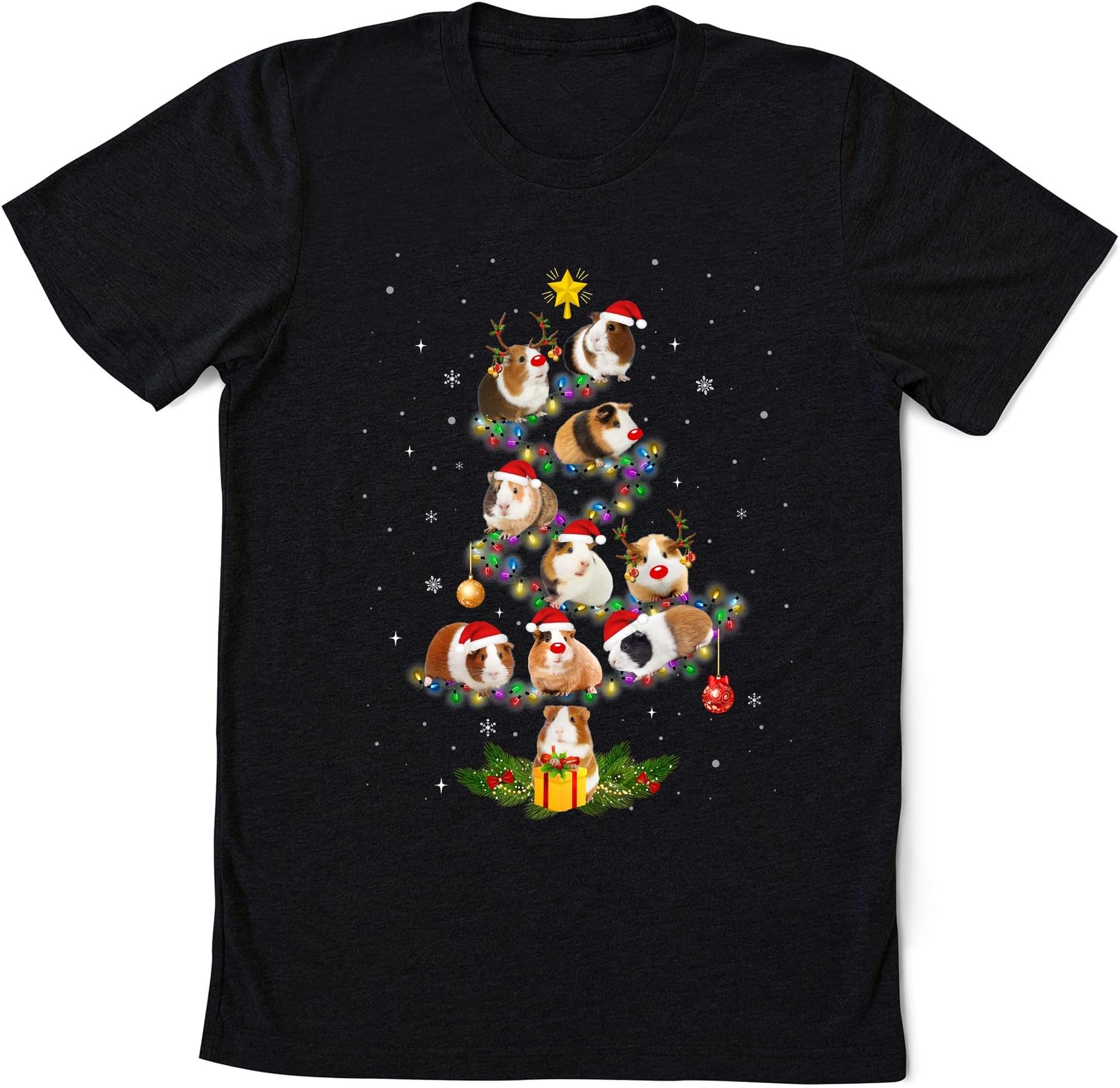 Guinea Pig Christmas Tree Shirt, Cute Christmas Guinea Pig Shirt, Guinea Pig Lover Shirt, Guinea Pig Shirt