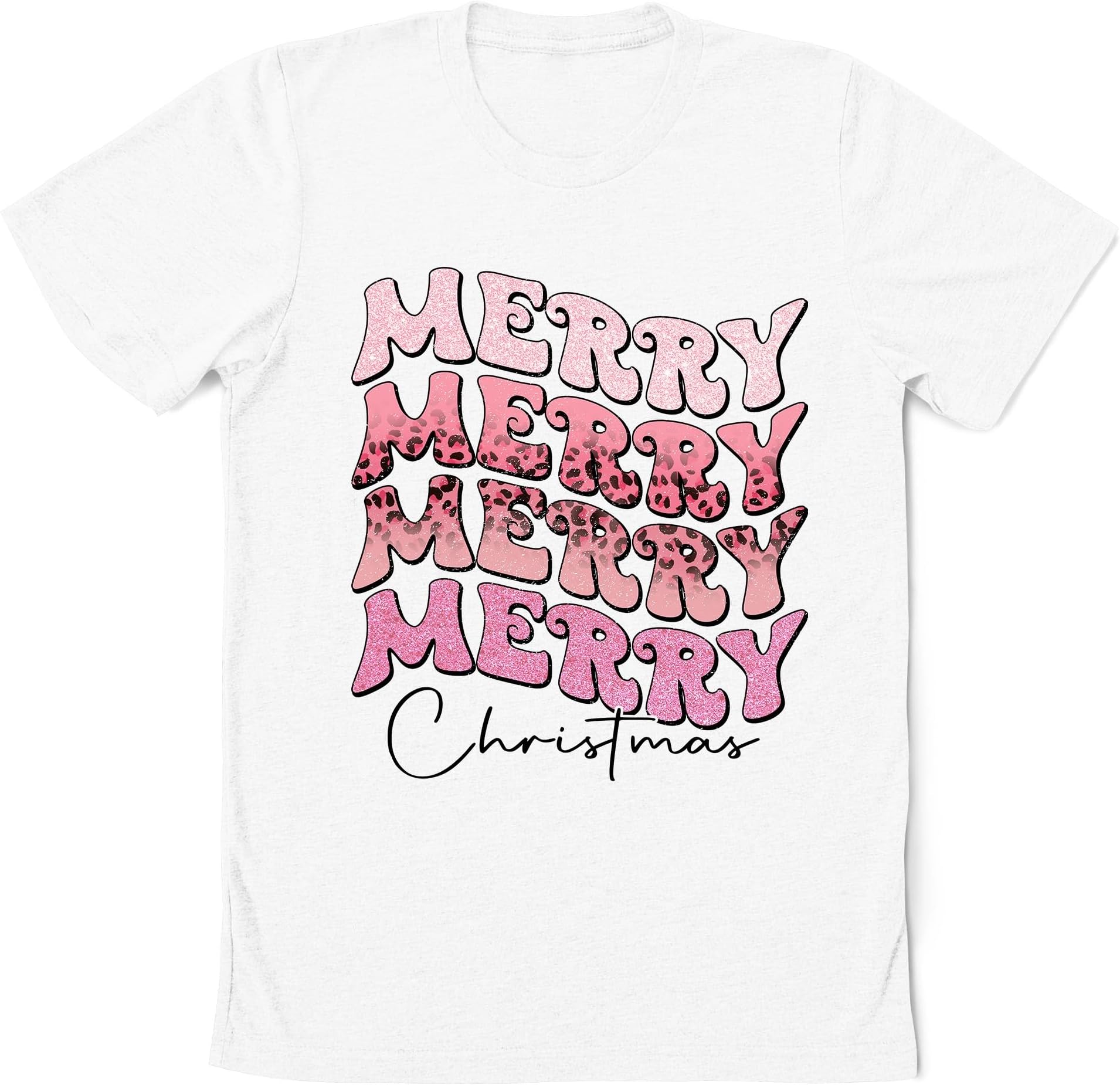Merry Christmas Groovy Sweatshirt, Leopard Groovy Christmas Shirt, Pink Christmas Shirt, Vintage Christmas Shirt, Retro Christmas Shirt