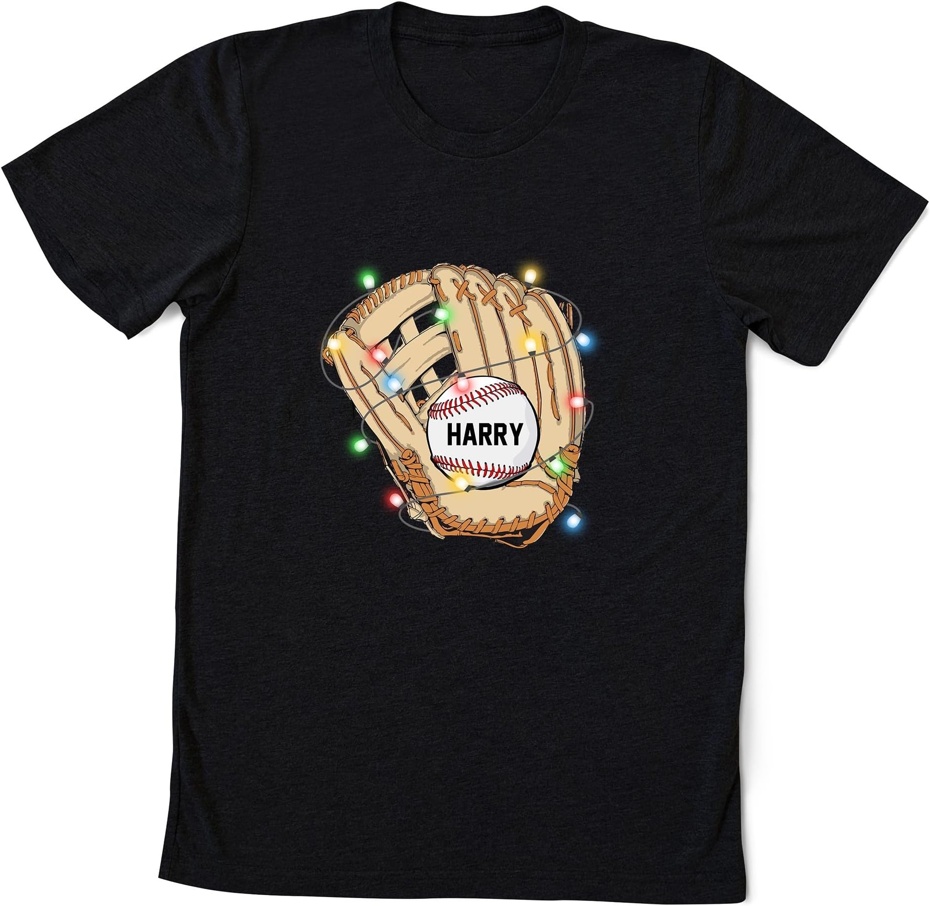 Baseball Glove Custom Christmas Shirt, Christmas Baseball Tee, Baseball Catcher Shirt, Baseball Lover Gift