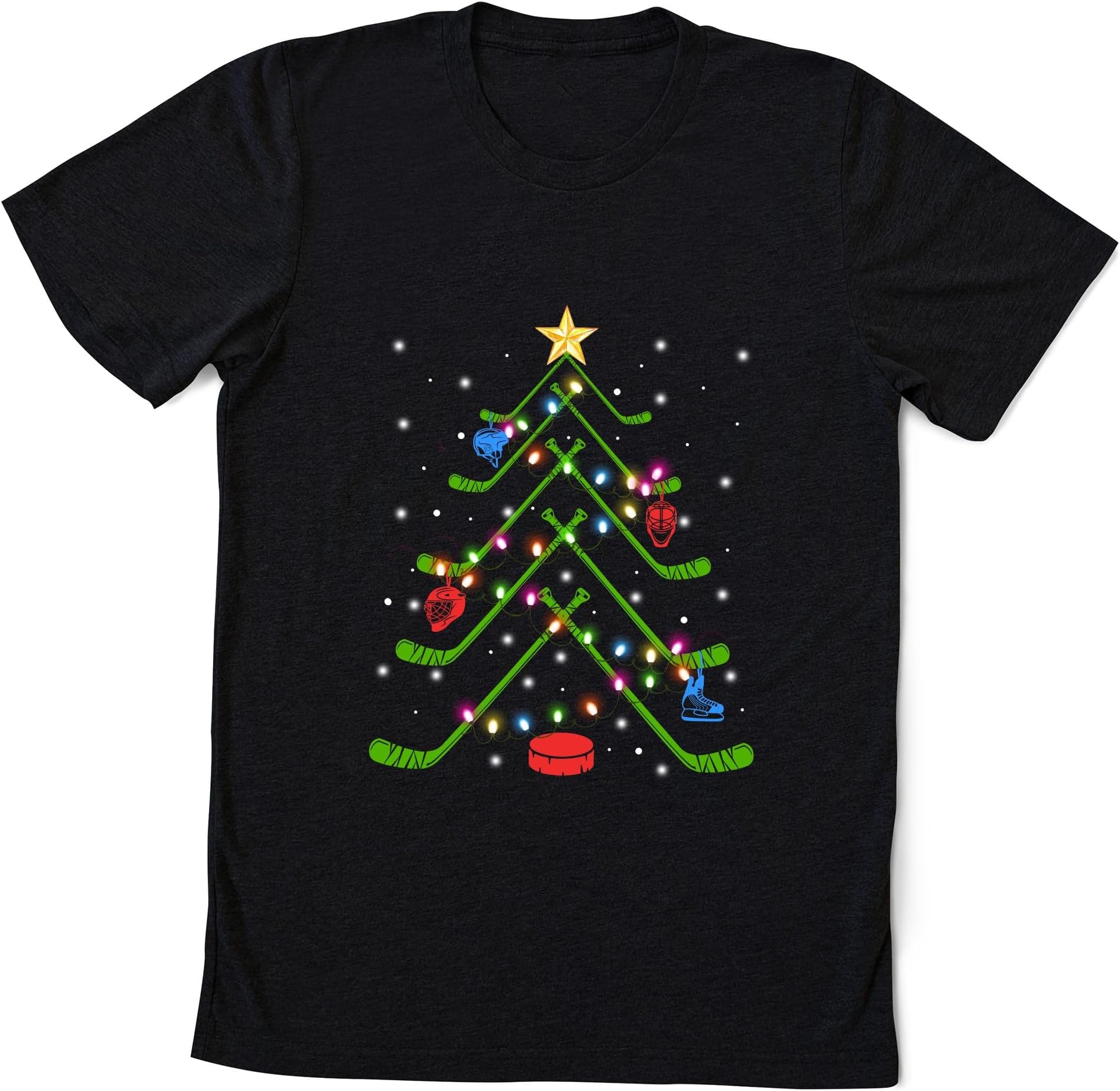 Hockey Christmas Tree Shirt, Funny Hockey Shirt, Hockey Lover Shirt, for Hockey Player