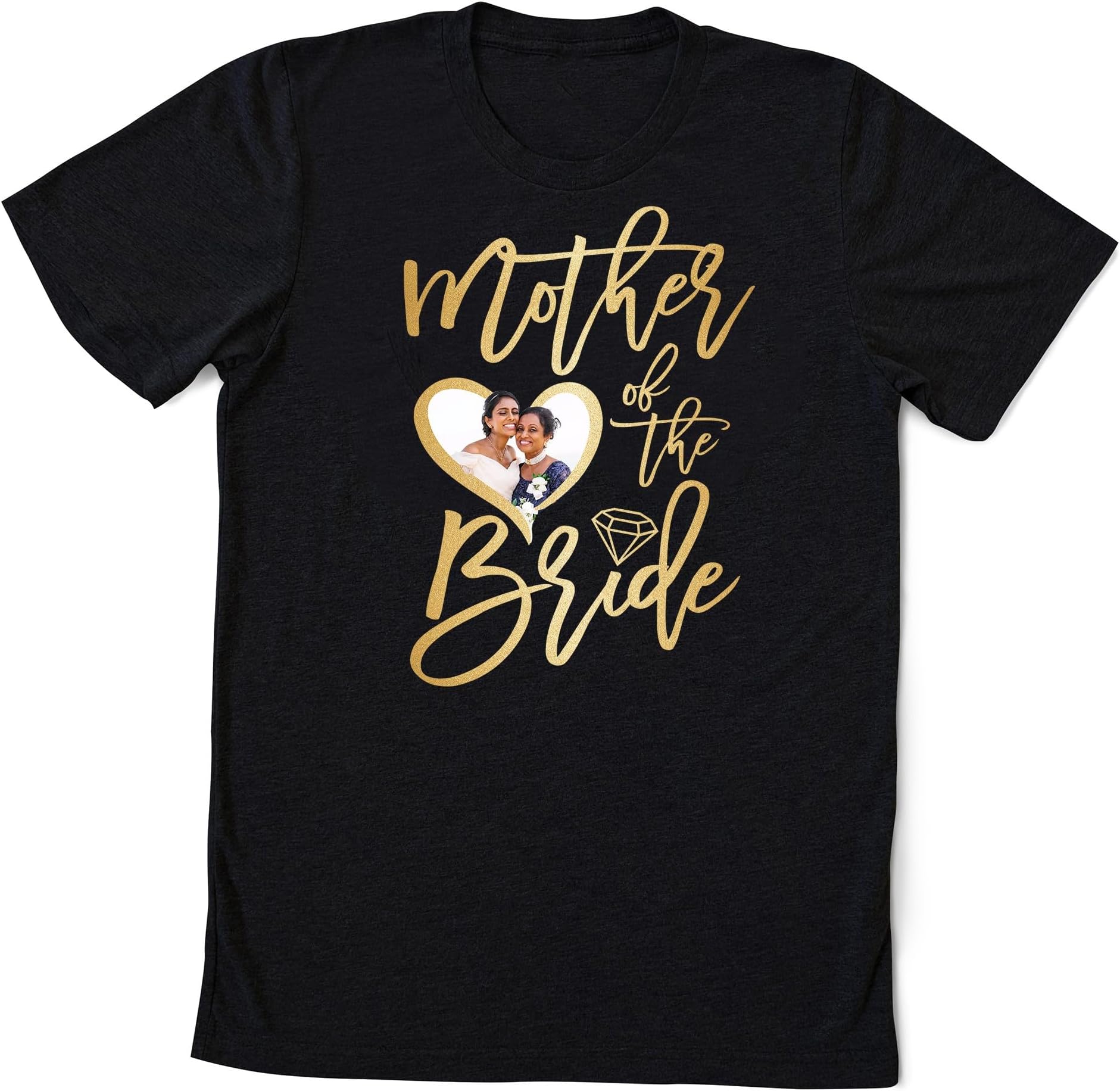 Custom Mother of The Bride Shirt, Custom Photo Mother of The Bride Tee, Bridal Party T-Shirts, Wedding Party Gift