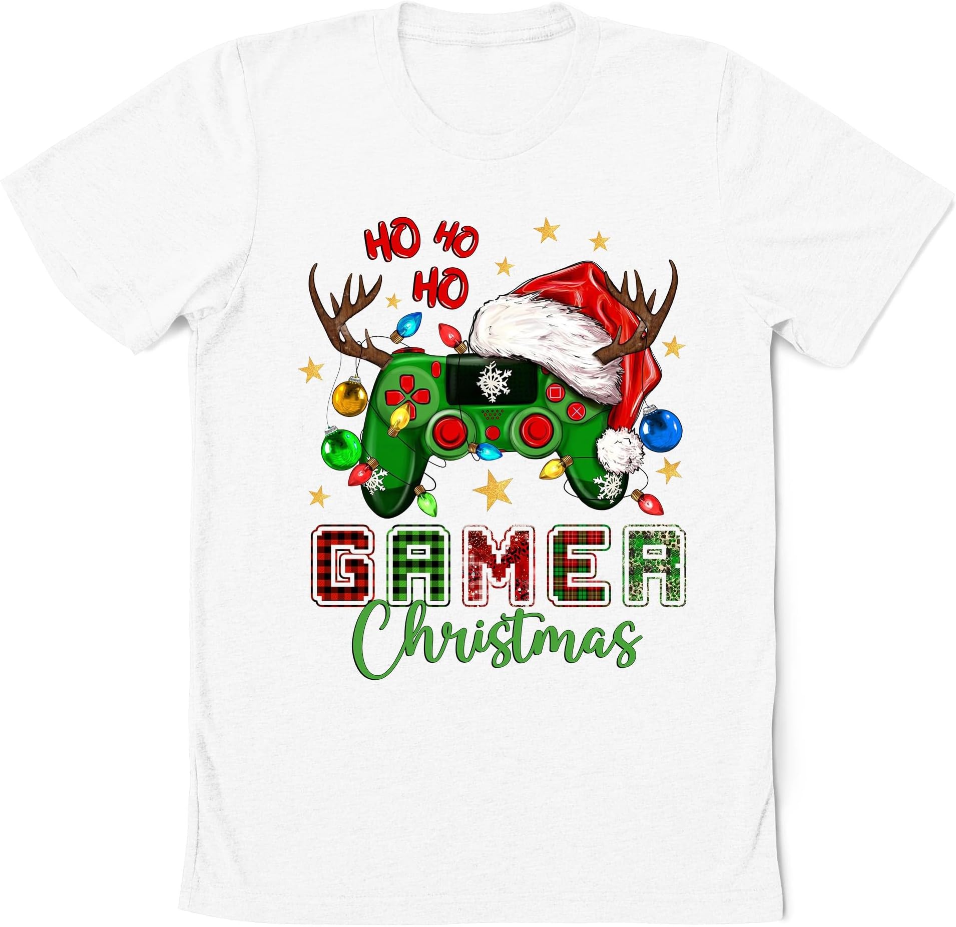 Ho Ho Ho Gamer Christmas Shirt, Christmas Video Game Controller Shirt, Game Lover Shirt, Gaming for Kids Boys