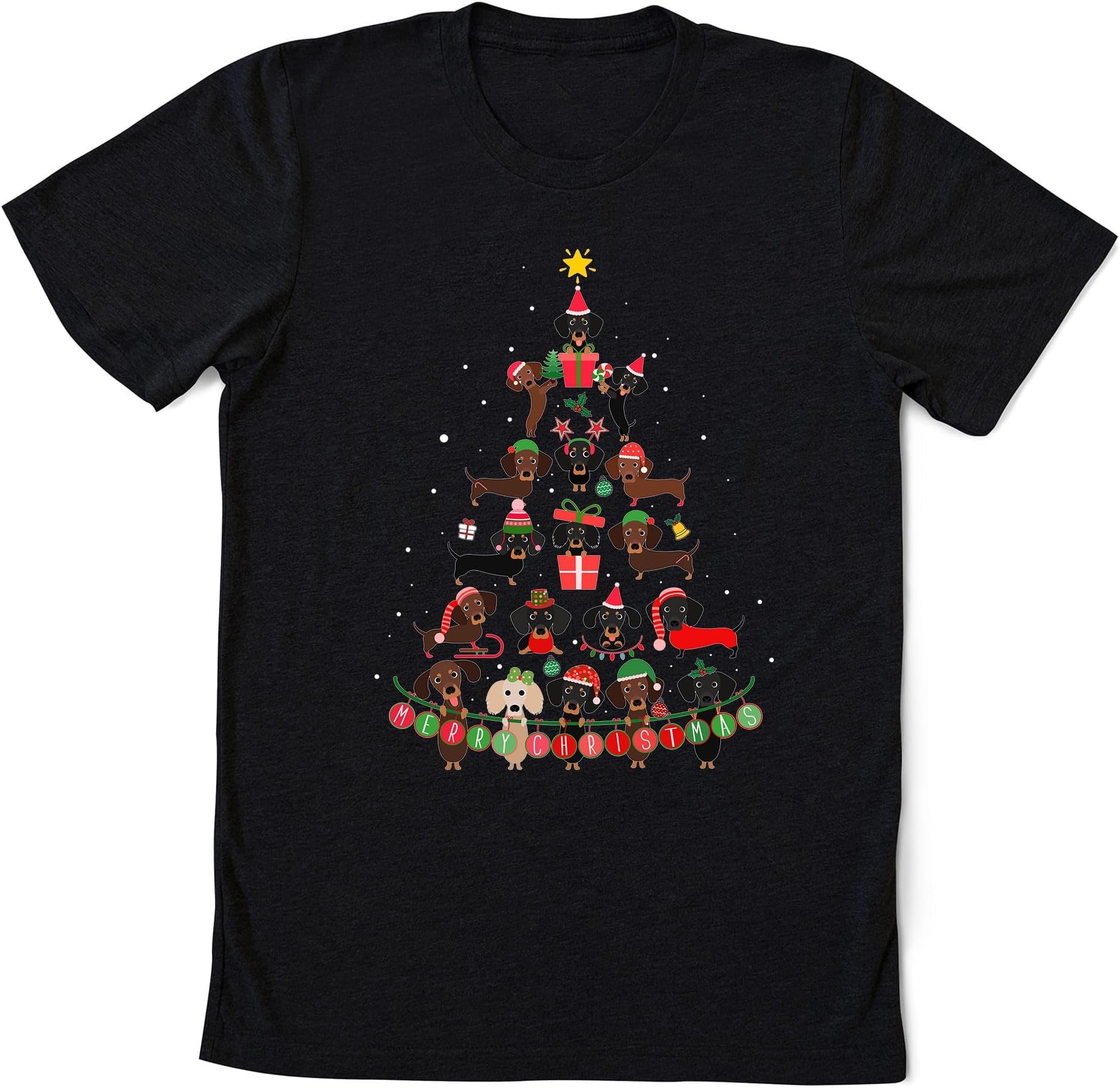 Dachshund Christmas Tree Shirt, Cute Christmas Dachshund Sweatshirt, Wiener Dog Lover Shirt, Dachshund Shirt
