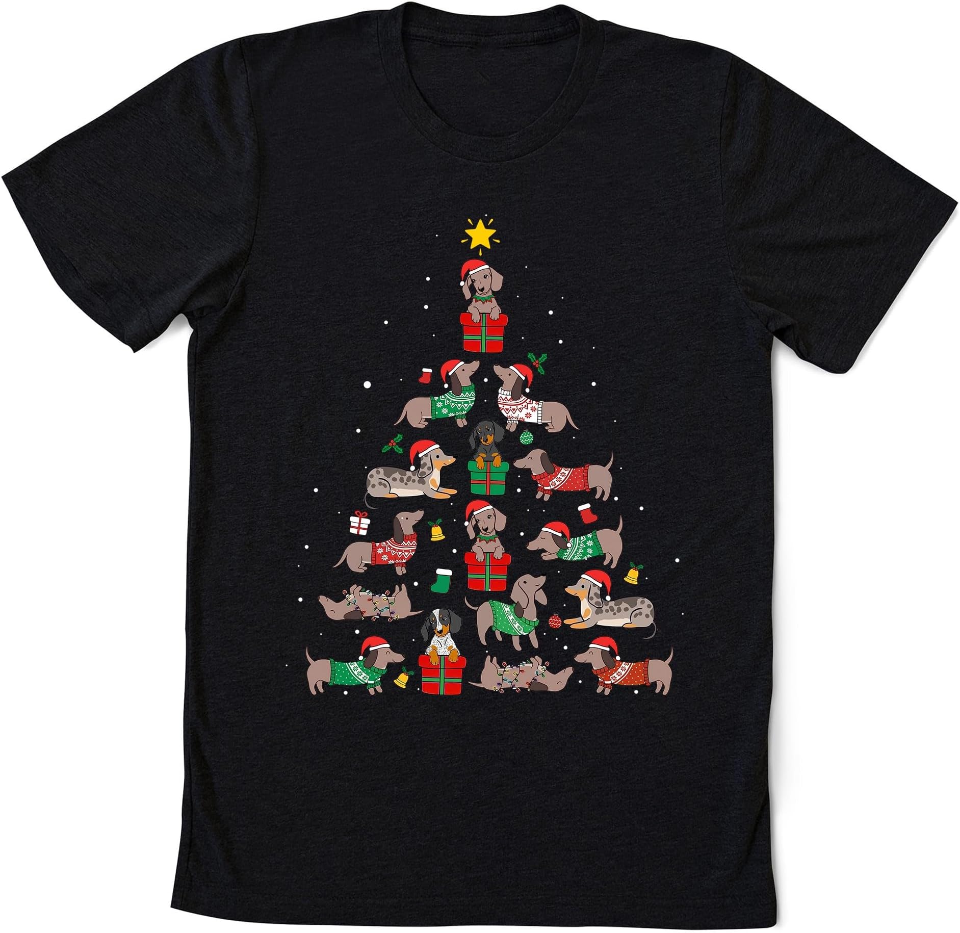 Dachshund Christmas Tree Sweatshirt, Cute Christmas Dachshund Shirt, Wiener Dog Lover Shirt, Dachshund Shirt