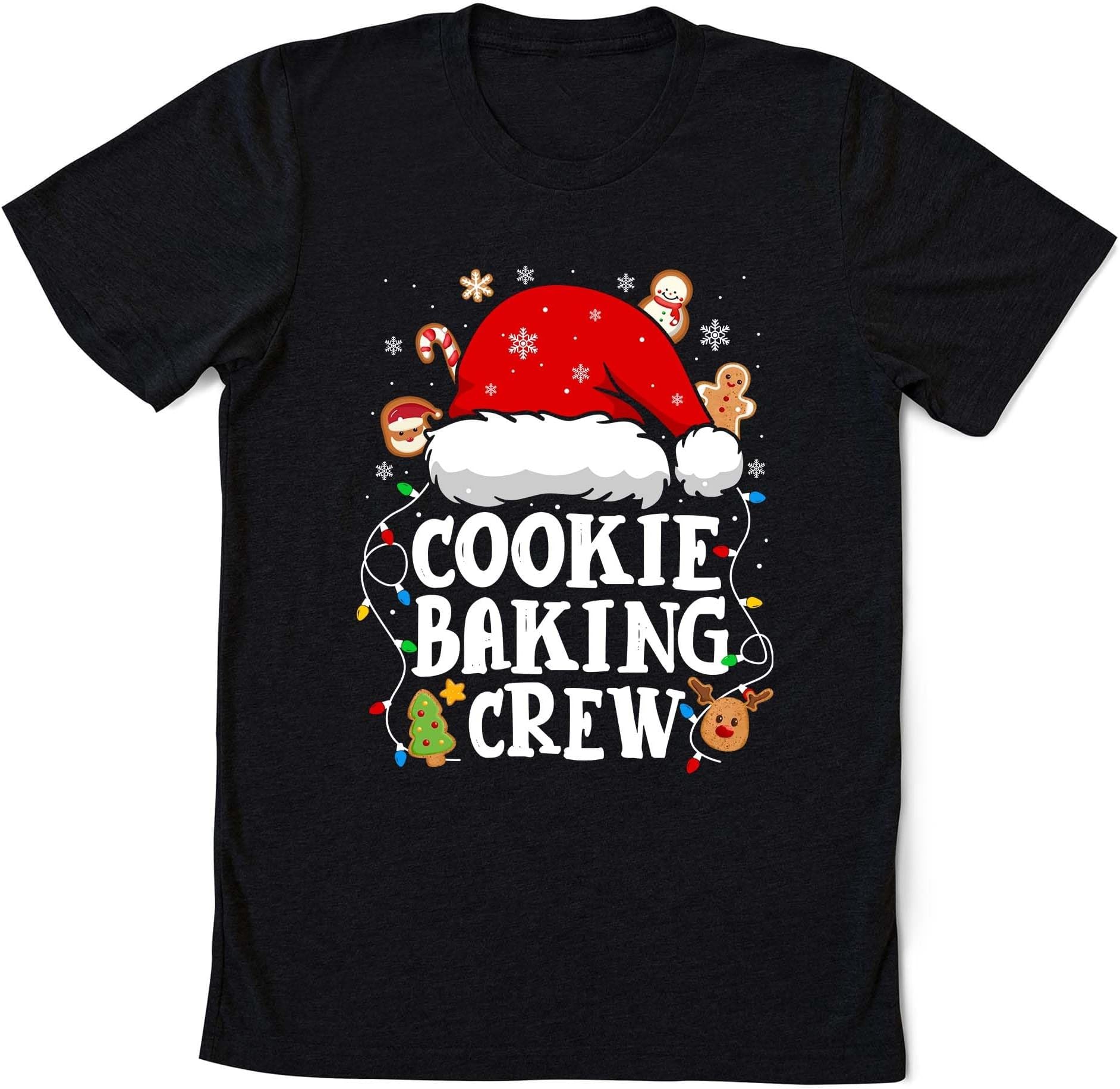 Cookie Baking Crew Shirt, Santa Claus Hat Christmas Gingerbread Team Shirt, Xmas Matching Cookie Baker Shirt, Gingerbread