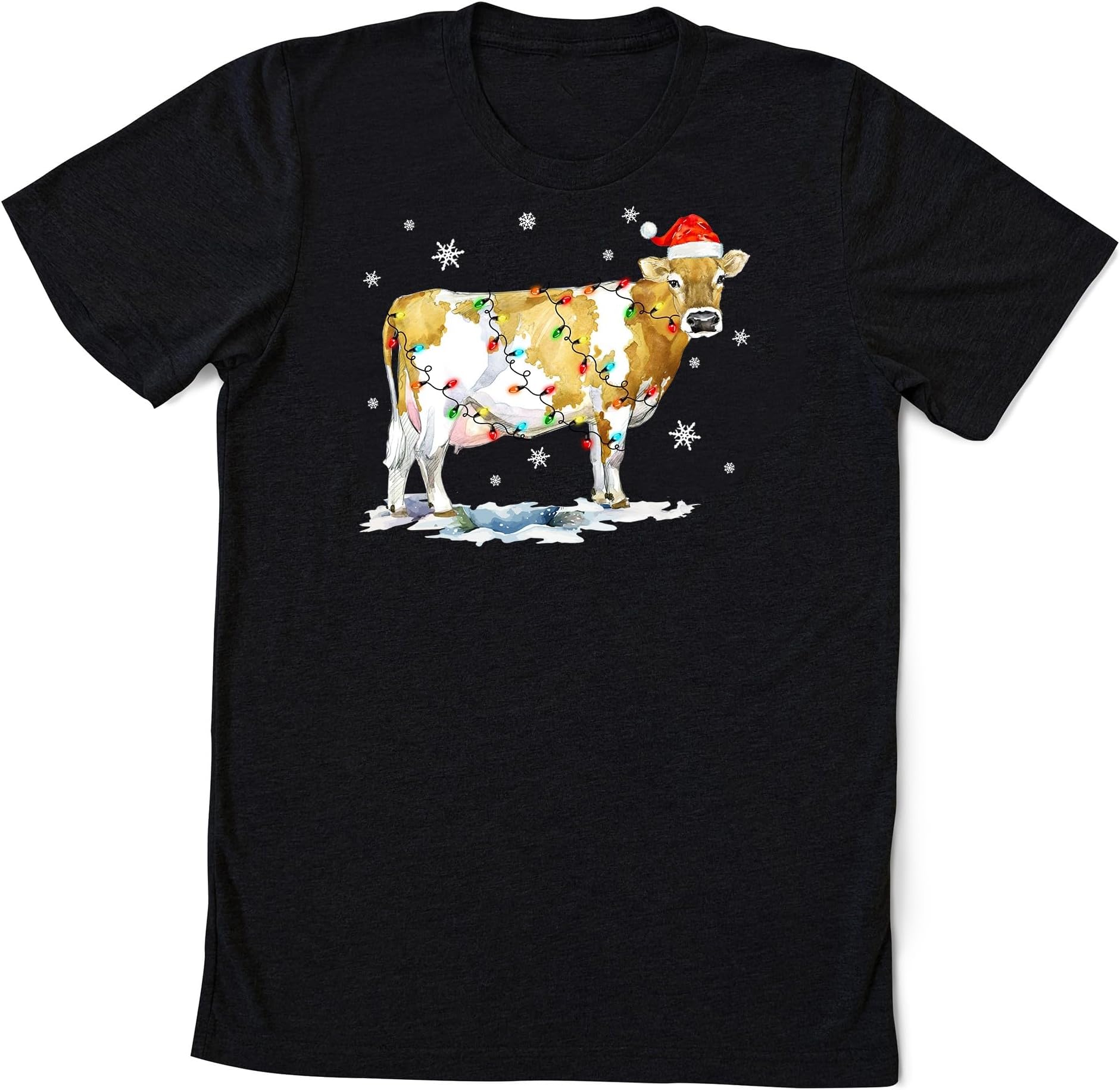 Christmas Cow Shirt, Xmas Cow Shirt, Christmas Lights Cows, Cute Cow Christmas Shirt