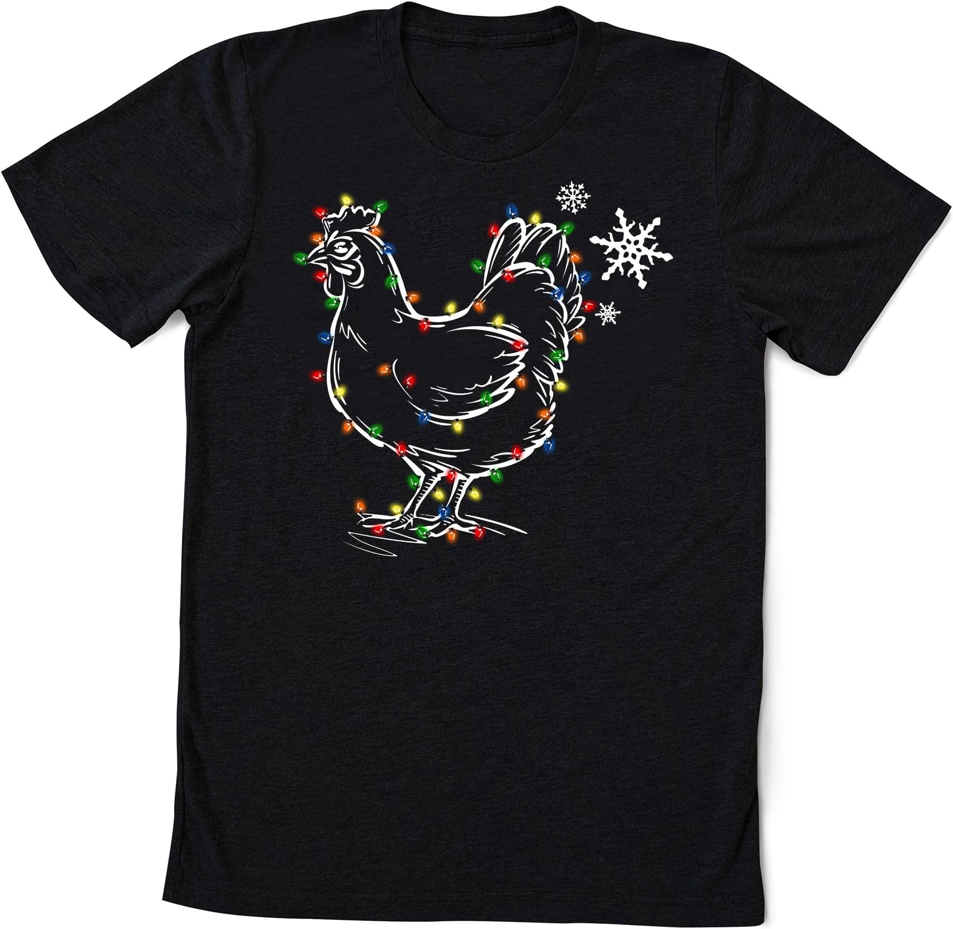 Christmas Chicken Lights T-Shirt, Cute Christmas Chicken Shirt Gift for Chicken Lover
