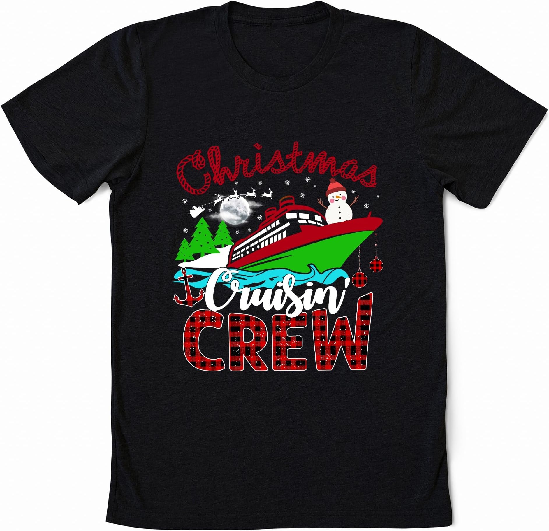 Christmas Cruisin Crew Shirt, Buffalo Plaid Santa Cruise 2023, Cruise Xmas Gift, Cruise Family Vacation Shirts, Family Christmas Crew Shirt, Christmas Cruise Shirts, Small