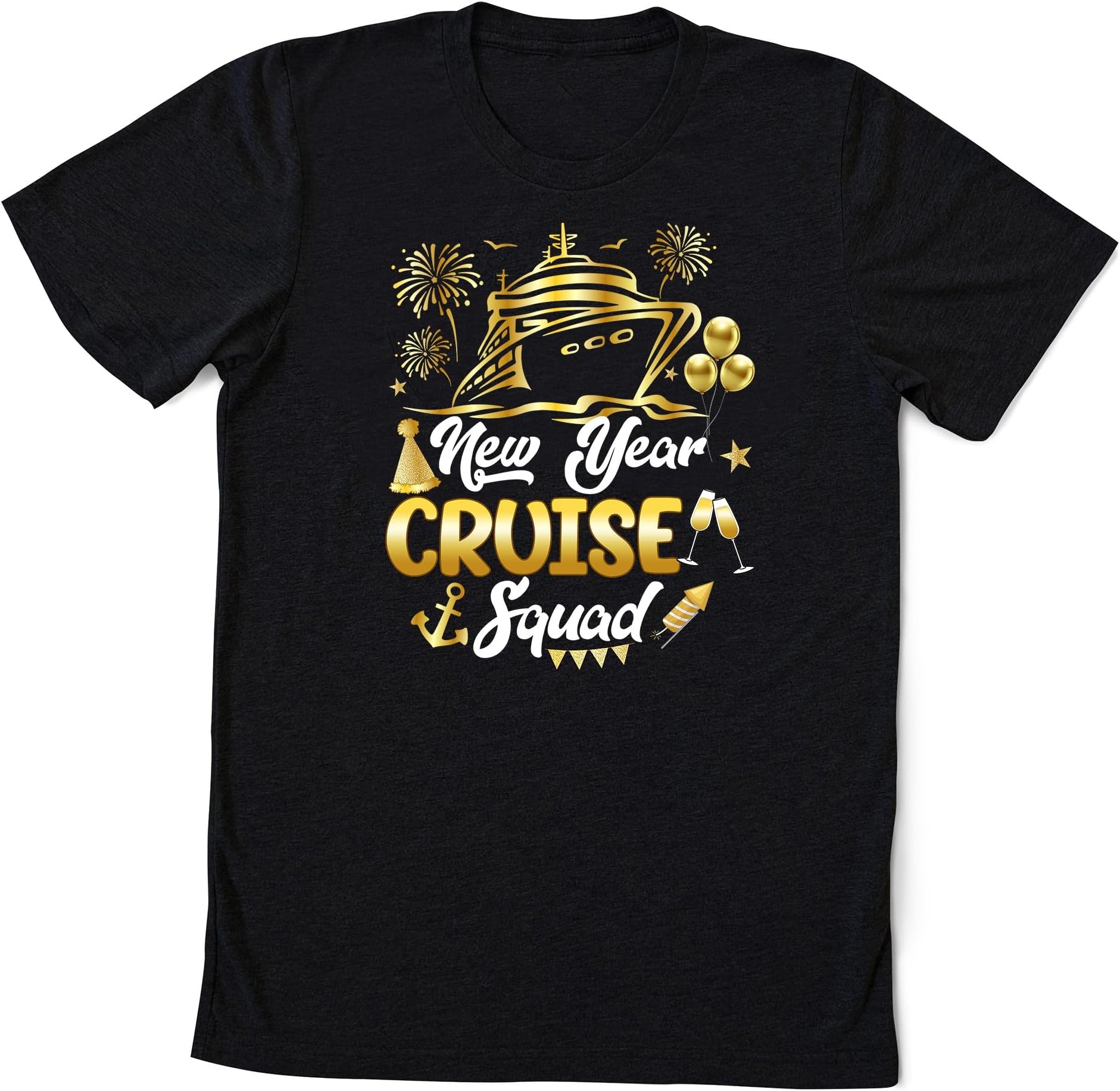 Happy New Year Cruisin Crew Shirt, New Year Cruise Family 2024 Shirts, Cruise Ship Vacation, Matching Family Shirts, Happy New Year Party Gift