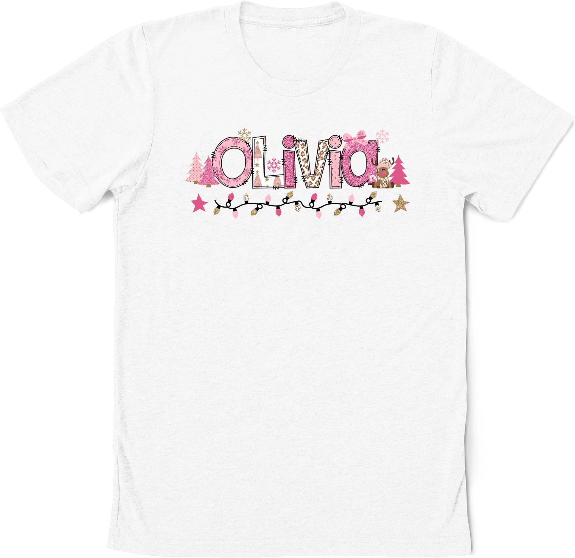 Personalized Christmas Name Shirt, Kids Toddler, Custom Name Girl Christmas Name Shirt, Kids Christmas Monogram Shirt