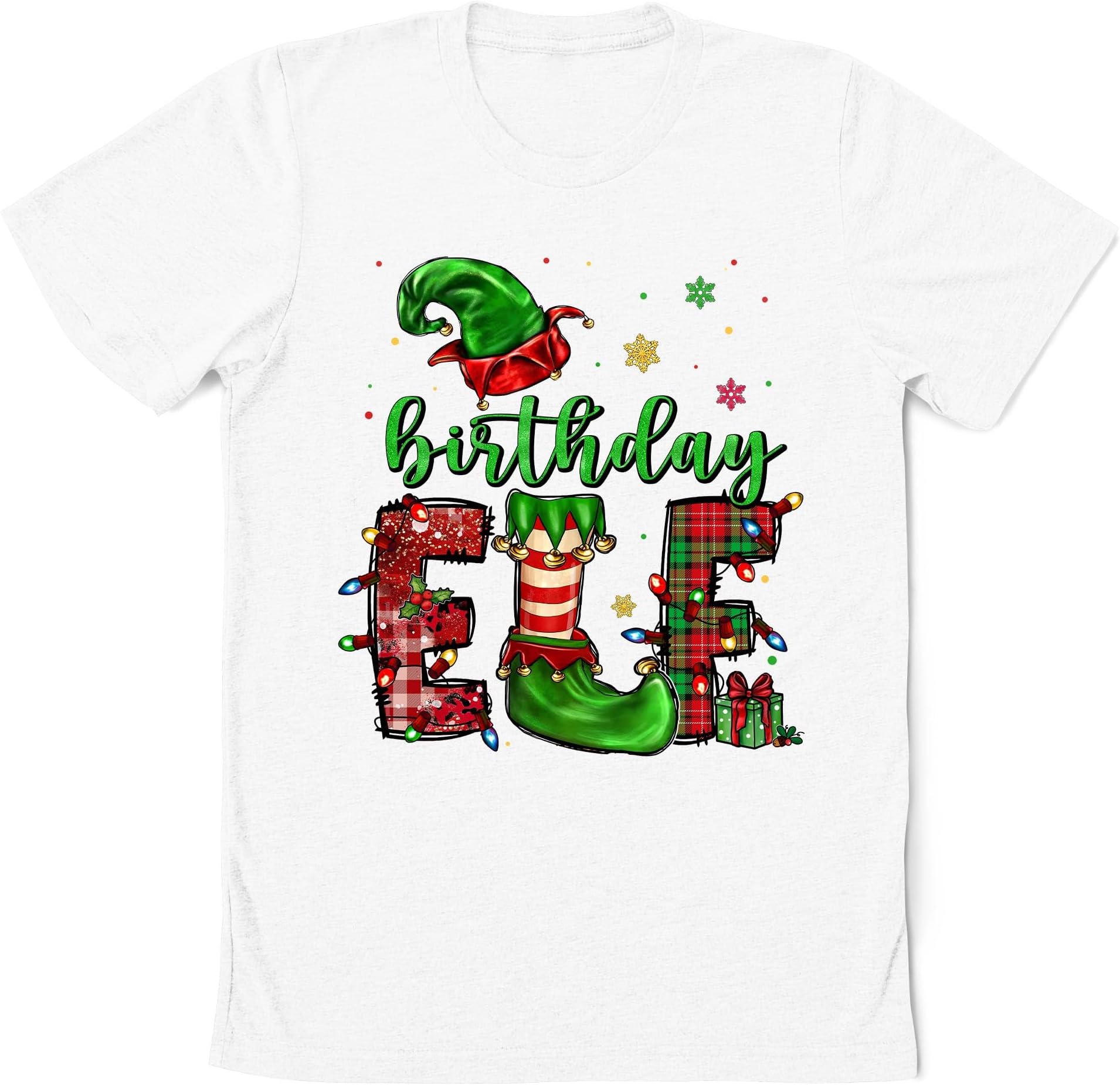 Birthday Elf Shirt, Buffalo Christmas Elf Shirt, Christmas Birthday Party Shirt, Matching Birthday Shirt, Happy Birthday