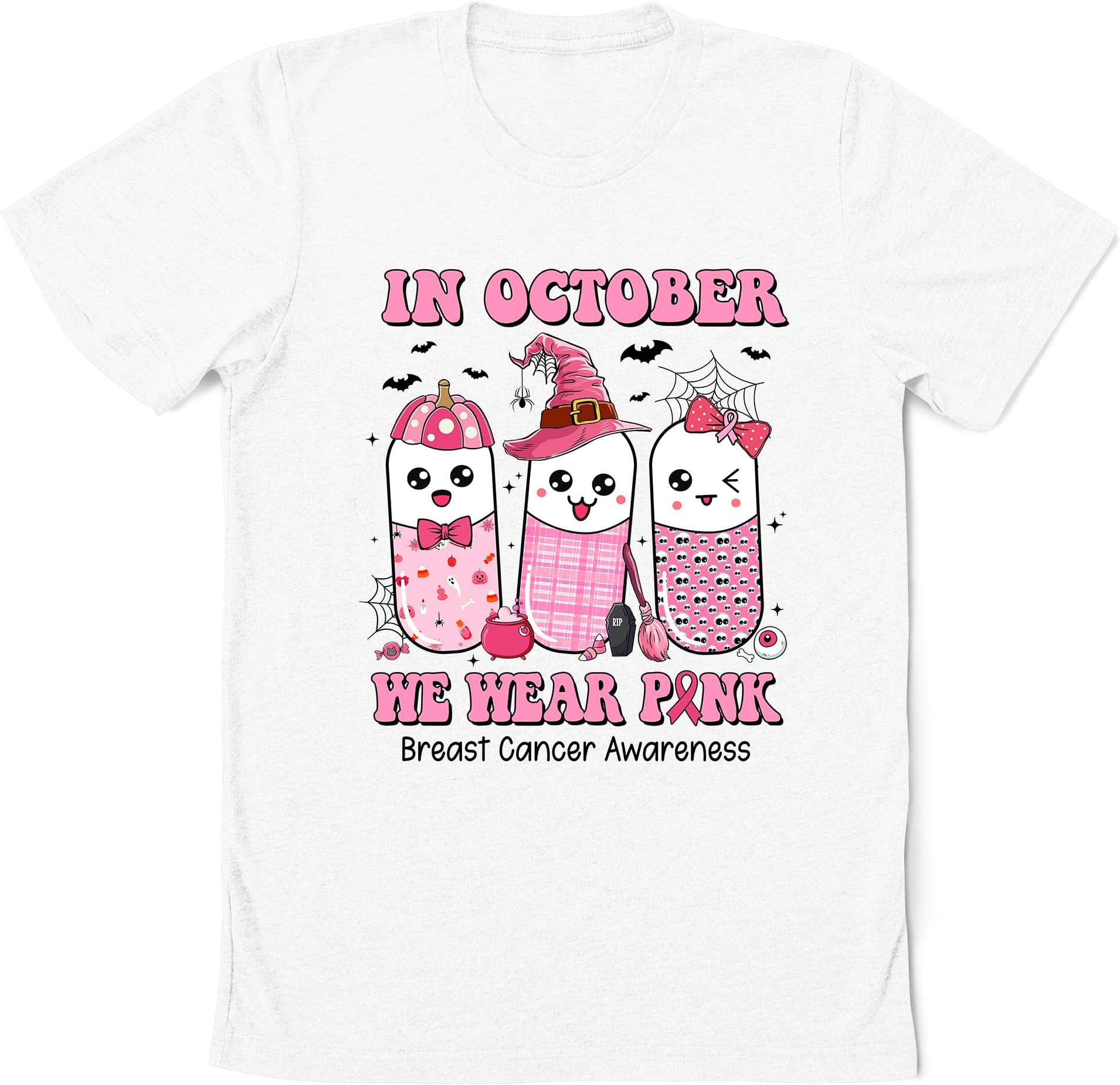 Pharmacy in October We Wear Pink Breast Cancer Awareness Shirt, Pharmacy Breast Cancer Supporter Shirt, Pharmacy Technician Shirt
