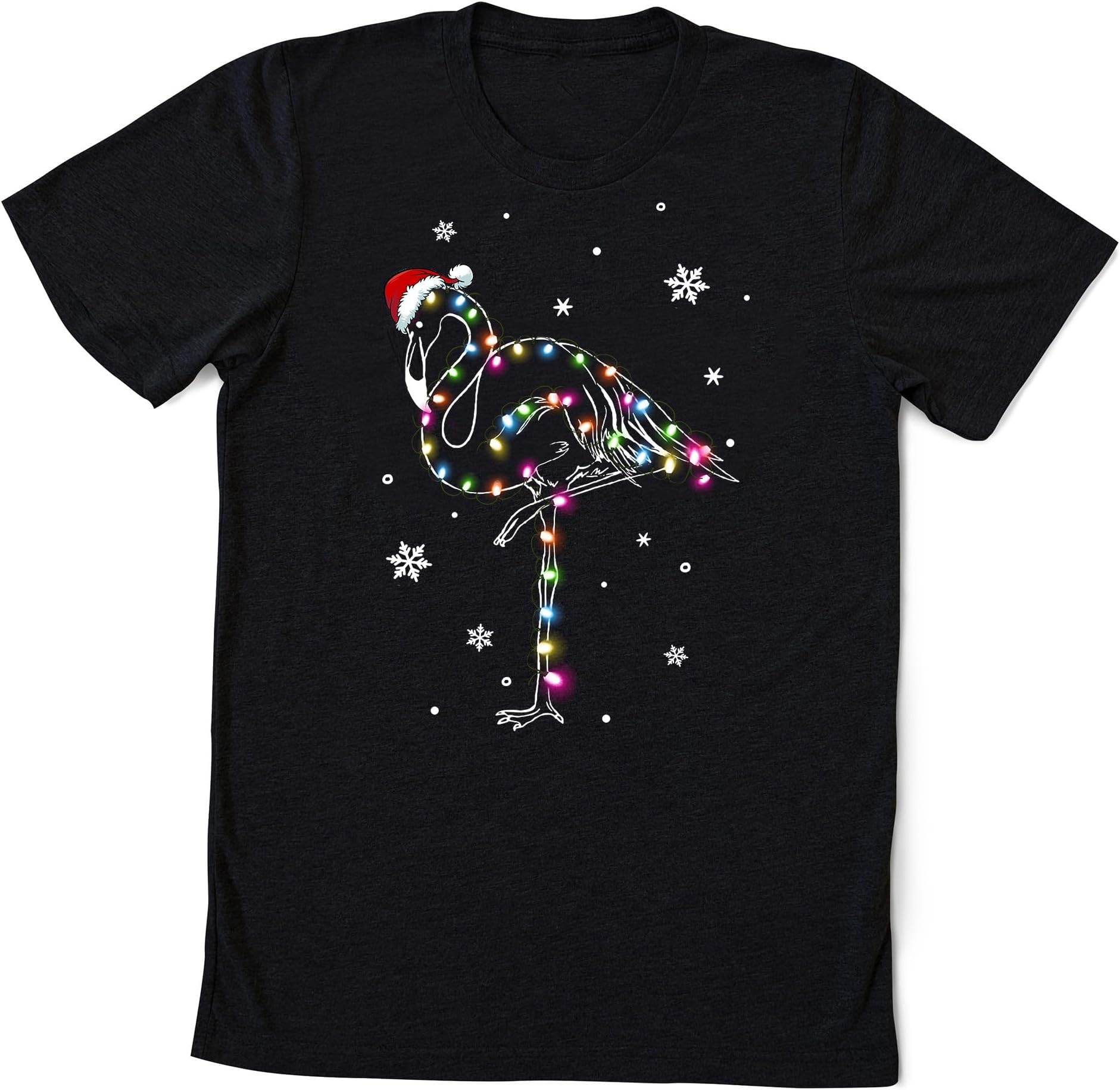 Christmas Lights Flamingo Shirt, Merry Christmas Flamingo T-Shirt, Cute Flamingo Christmas Shirt, Christmas Shirts for Women Girls