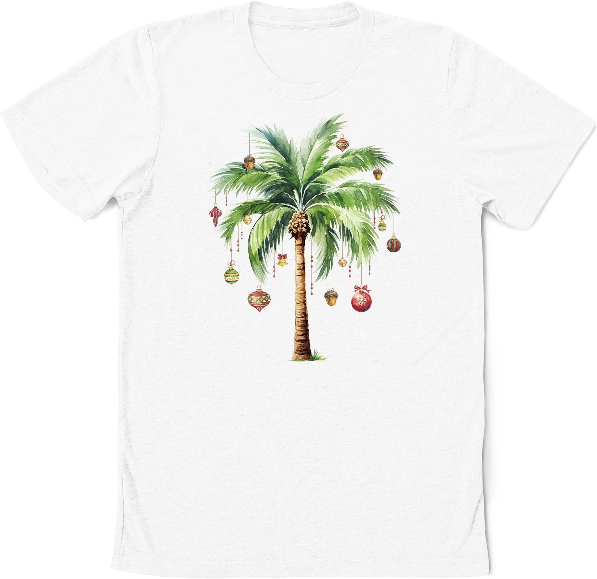 Christmas Palm Tree Shirt, Tropical Xmas Gift, Santa Hawaiian Shirts, Xmas Family, Florida Christmas Tshirt, Beach Aloha Christmas Tee