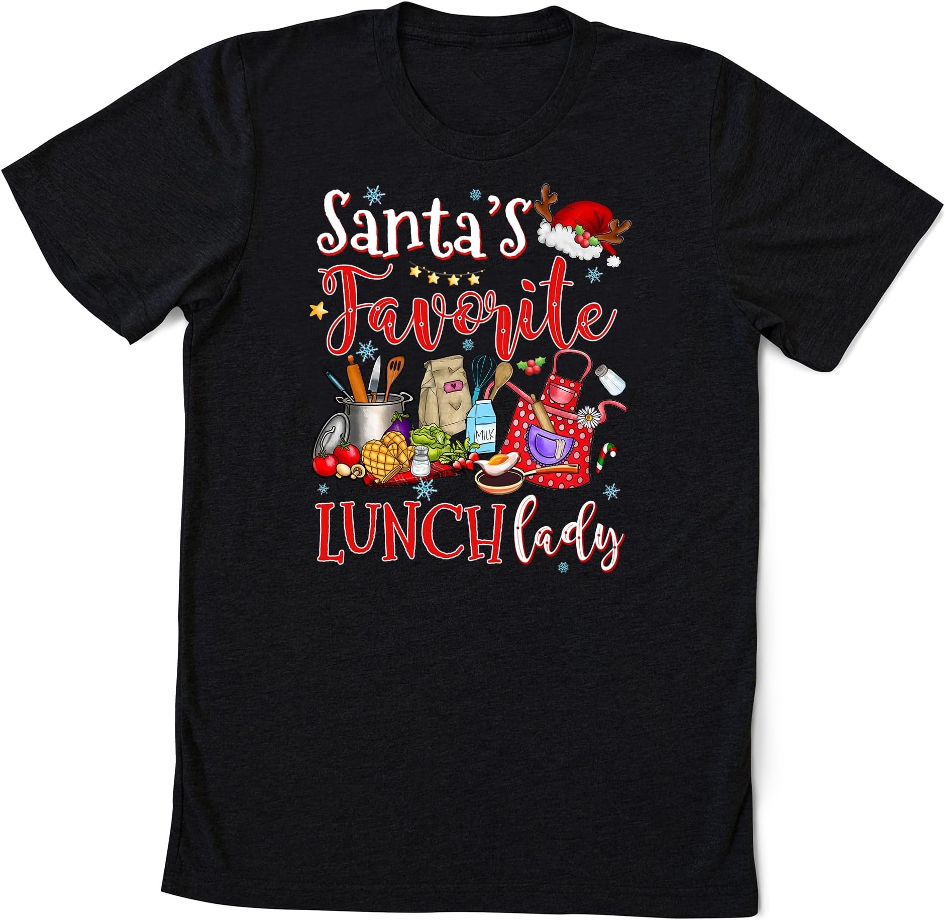 Santa's Favorite Lunch Lady Christmas Shirt, Christmas Lunch Lady Crew Shirt, Cafeteria Worker Christmas Shirt, Lunch Lady Xmas Party Gift