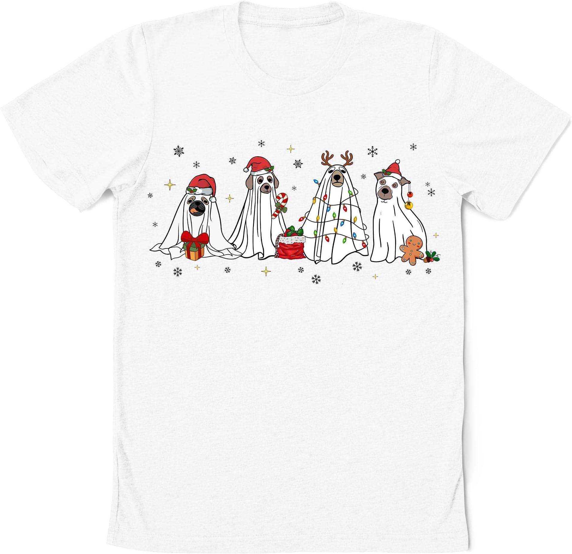 Christmas Ghost Dog Sweatshirt, Dog Ghost Shirt, Ghost Santa Dog Shirt, Halloween Christmas Shirt, Christmas Pajamas, Merry Xmas Shirt