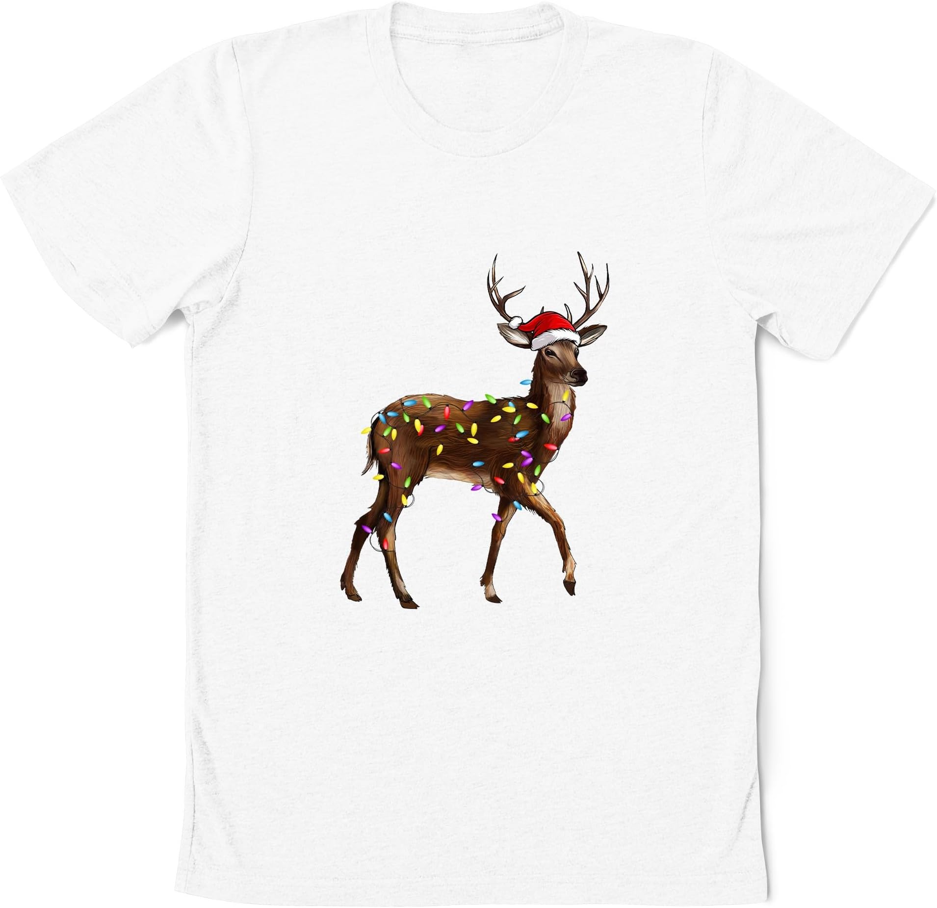 Funny Santa Reindeer Christmas Light Sweatshirt, Christmas Reindeer Shirt, Merry Christmas Shirt, Xmas Reindeer Gift