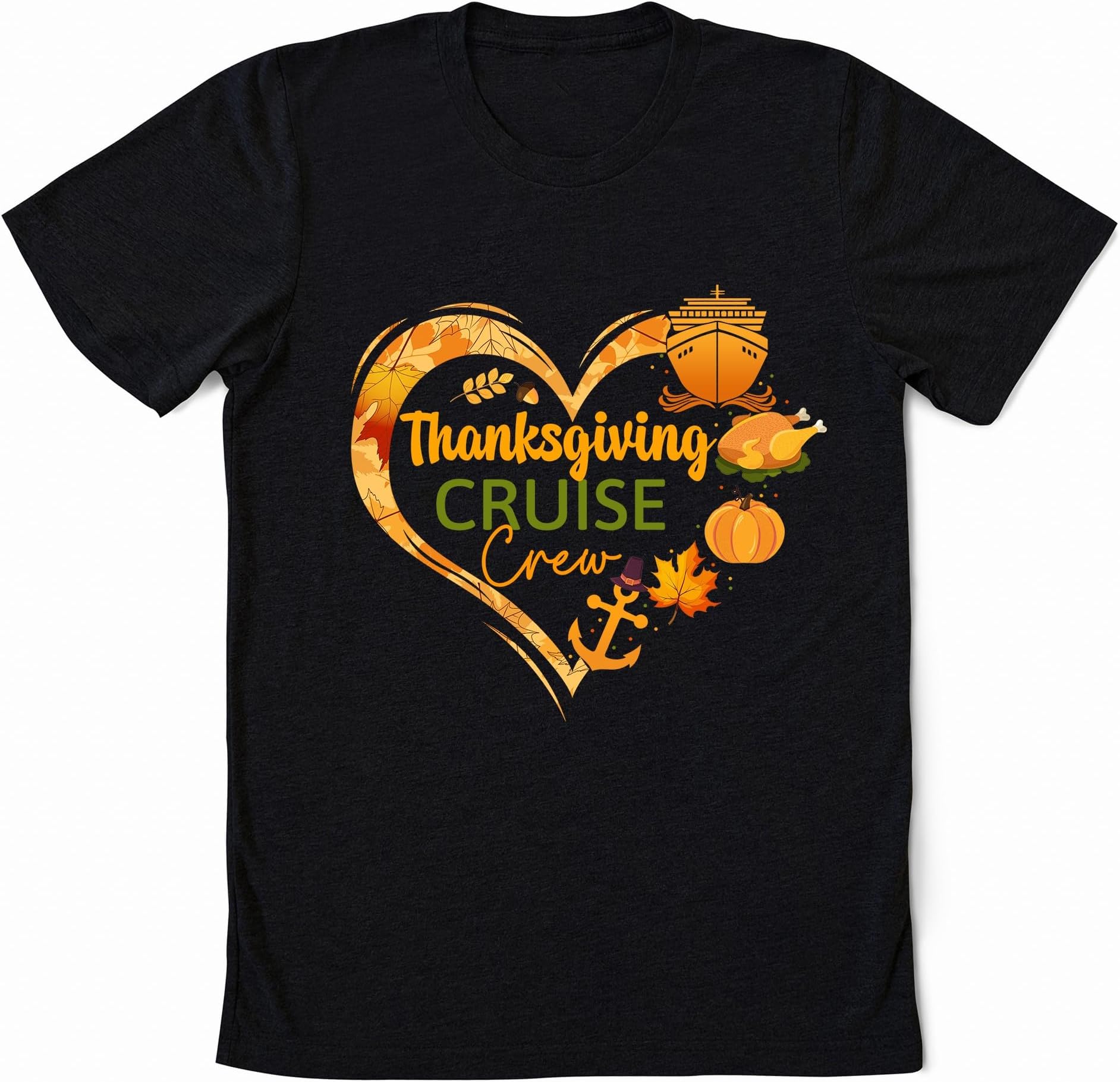 Thanksgiving Cruise Heart Shirt, Cruise Life Shirt, Thanksgiving Trip Sweatshirt, Cruise Vacation Tee, Family Cruise Matching Shirt, Cruise Crew Shirts