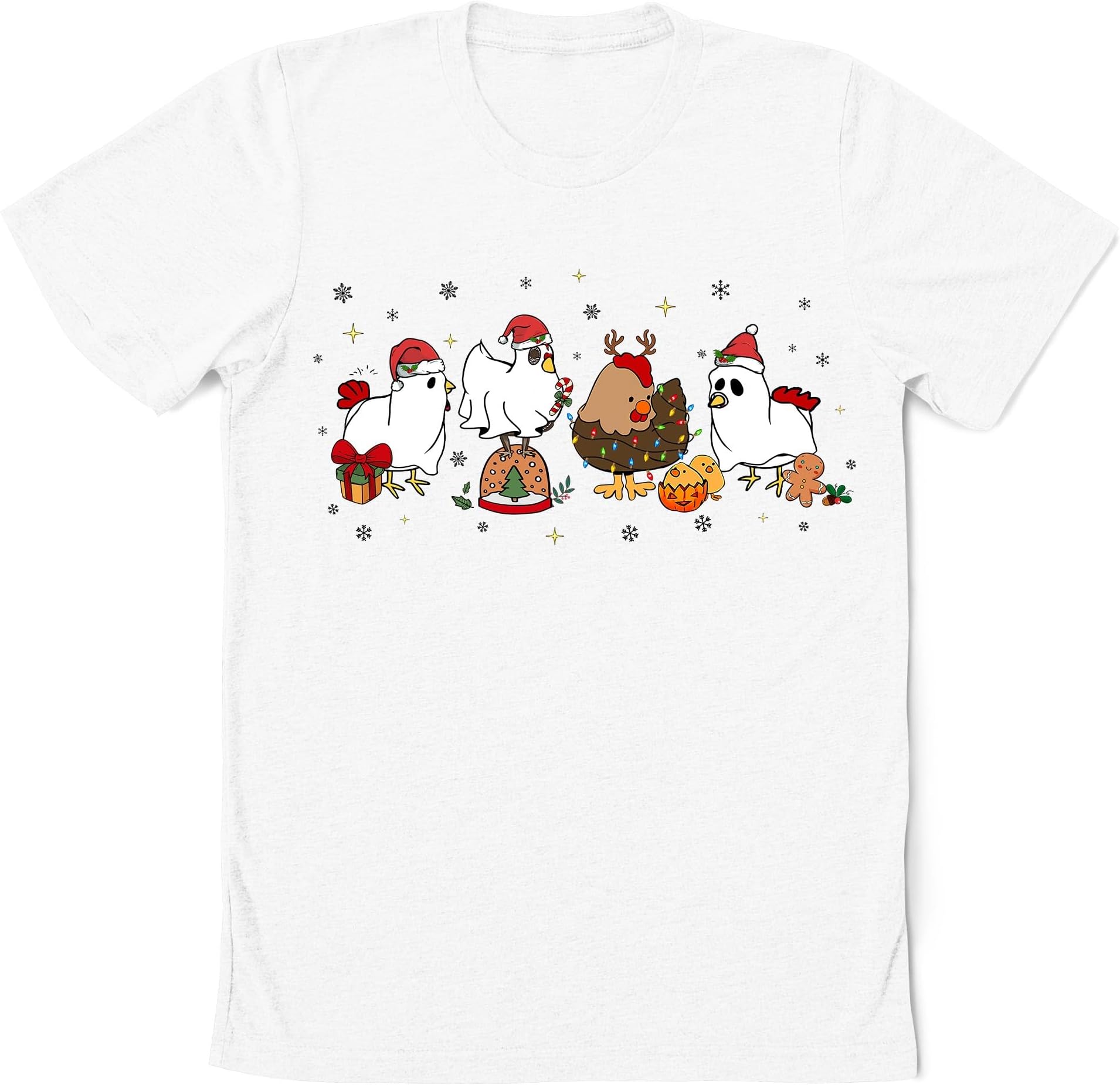 Christmas Ghost Chicken Sweatshirt, Chicken Ghost Shirt, Ghost Santa Chicken, Halloween Christmas Shirt, Christmas Pajamas, Merry Xmas Tee
