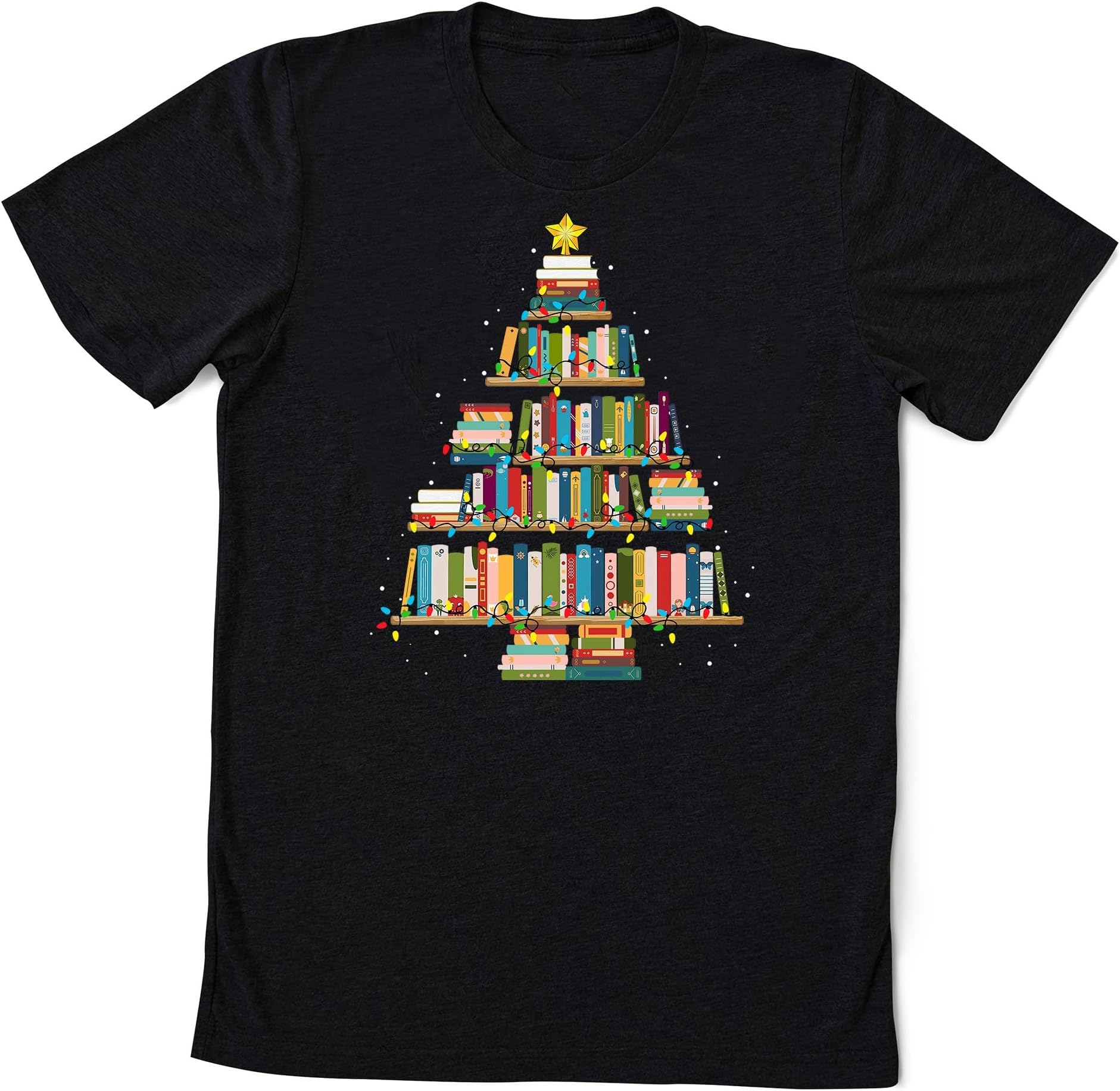 Christmas Book Tree Shirt, for Teacher, School Christmas t-Shirt, Book Lovers