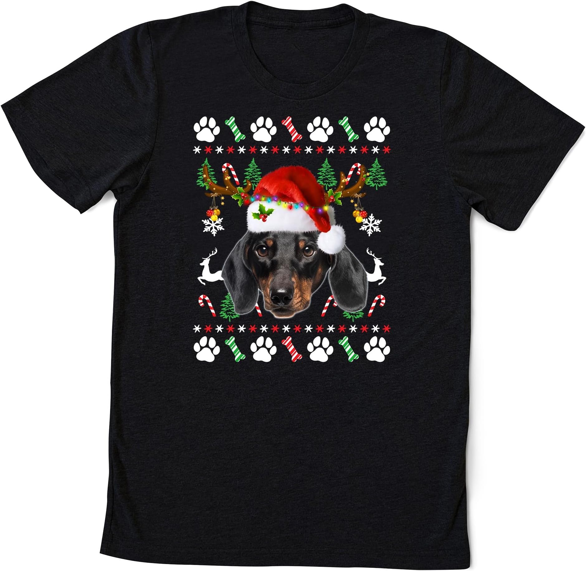 Custom Photo Cat Christmas Ugly Funny Photo of Pet Christmas Shirt, Custom Ugly Christmas T-Shirt, Custom Santa Hat T-Shirt