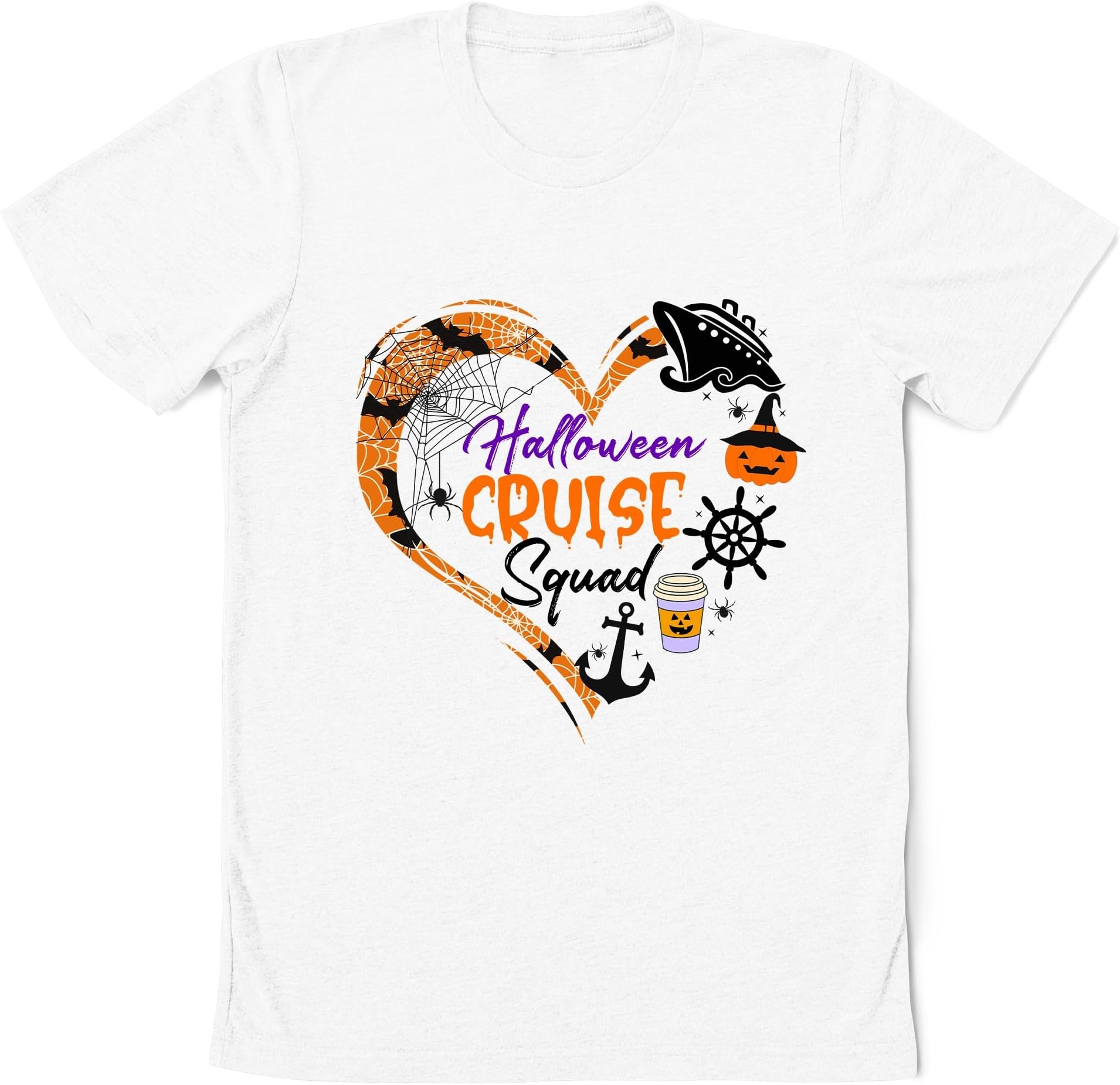 Cruise Heart Halloween Cruise Squad Shirt, Heart Fall Halloween Sweatshirt, Family Cruise Matching Shirt, Cruise Squad Shirt, Halloween Trip Tees