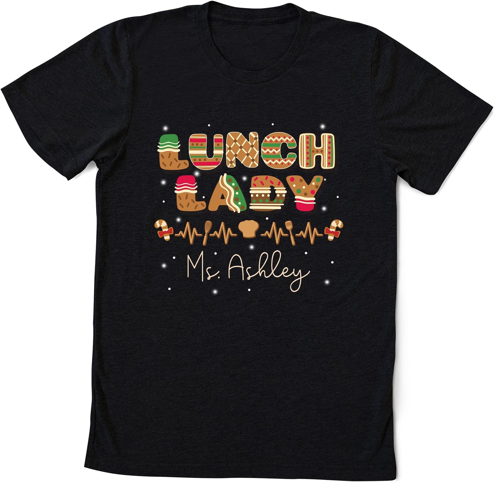 Lunch Lady Gingerbread Christmas Shirt, Christmas Lunch Lady Shirt, Lunch Squad, Cafeteria Crew