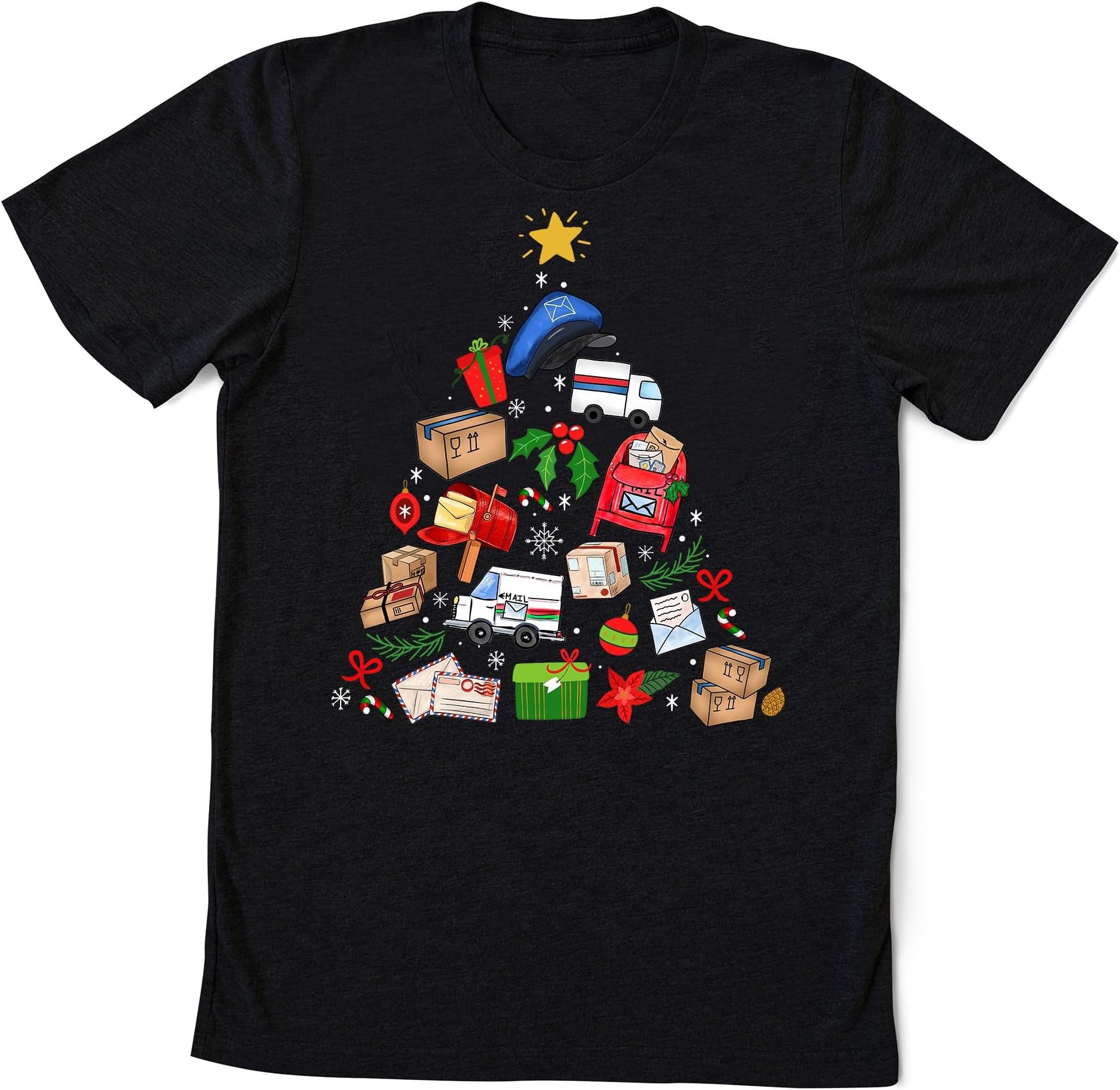 Postal Worker Christmas Tree Shirt, Christmas Postal Life Shirt, Postal Worker Xmas Gift, Mail Lady Christmas Shirt