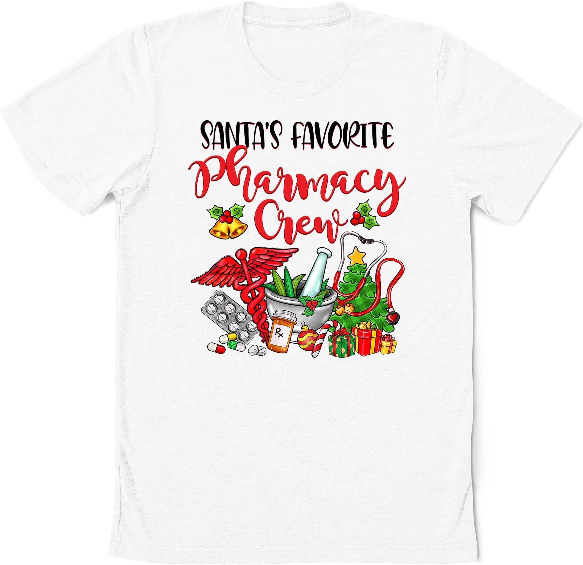 Santas Favorite Pharmacy Crew Shirt, Pharmacy Squad T-Shirt, Christmas Pills Shirt, Pharmacy Tech Christmas Shirt, for Pharmacist