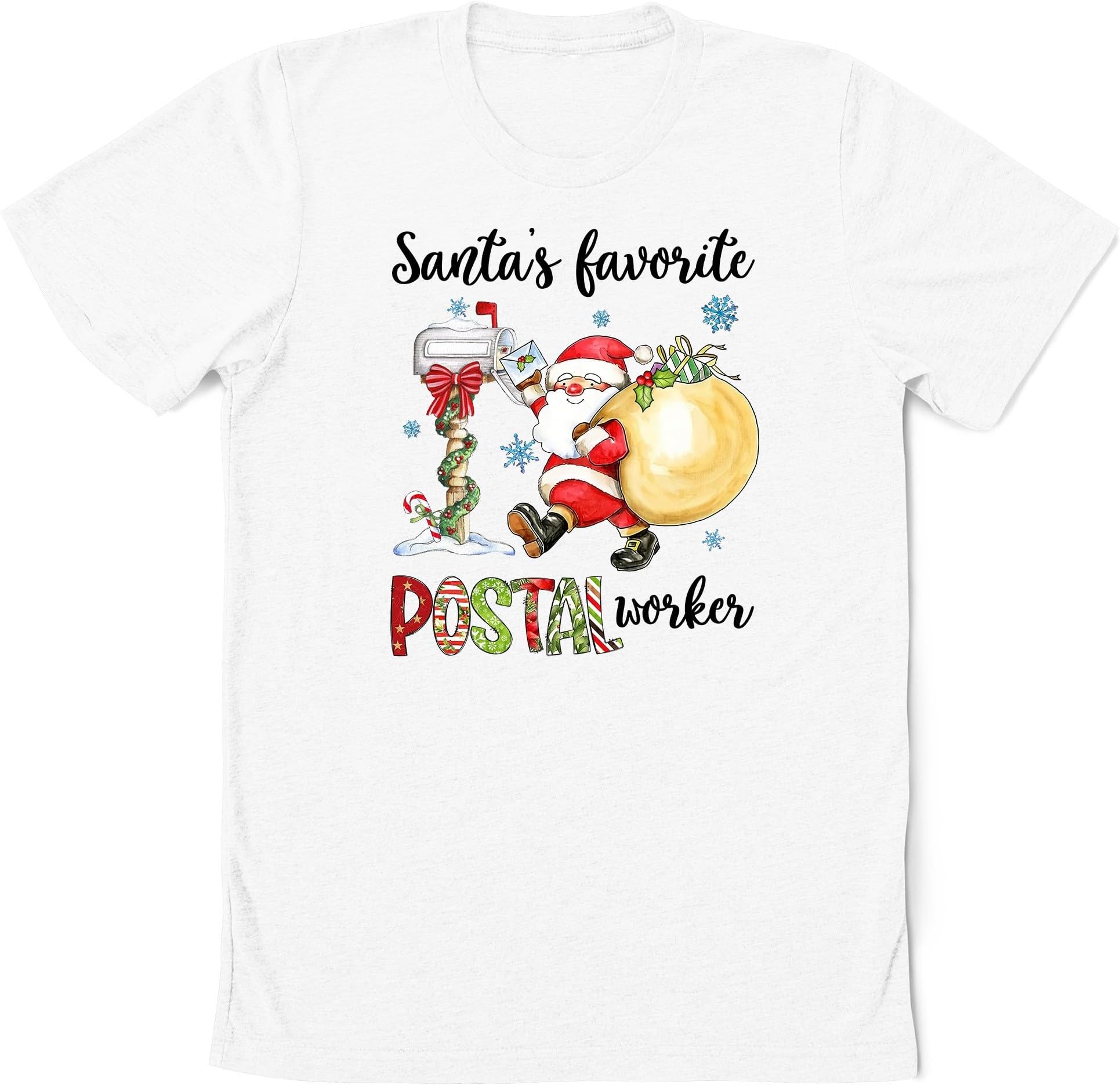 Santa's Favorite Postal Worker Shirt, Christmas Postal Life Shirt, Mail Lady Xmas Shirt, Christmas Mail Carrier Shirt