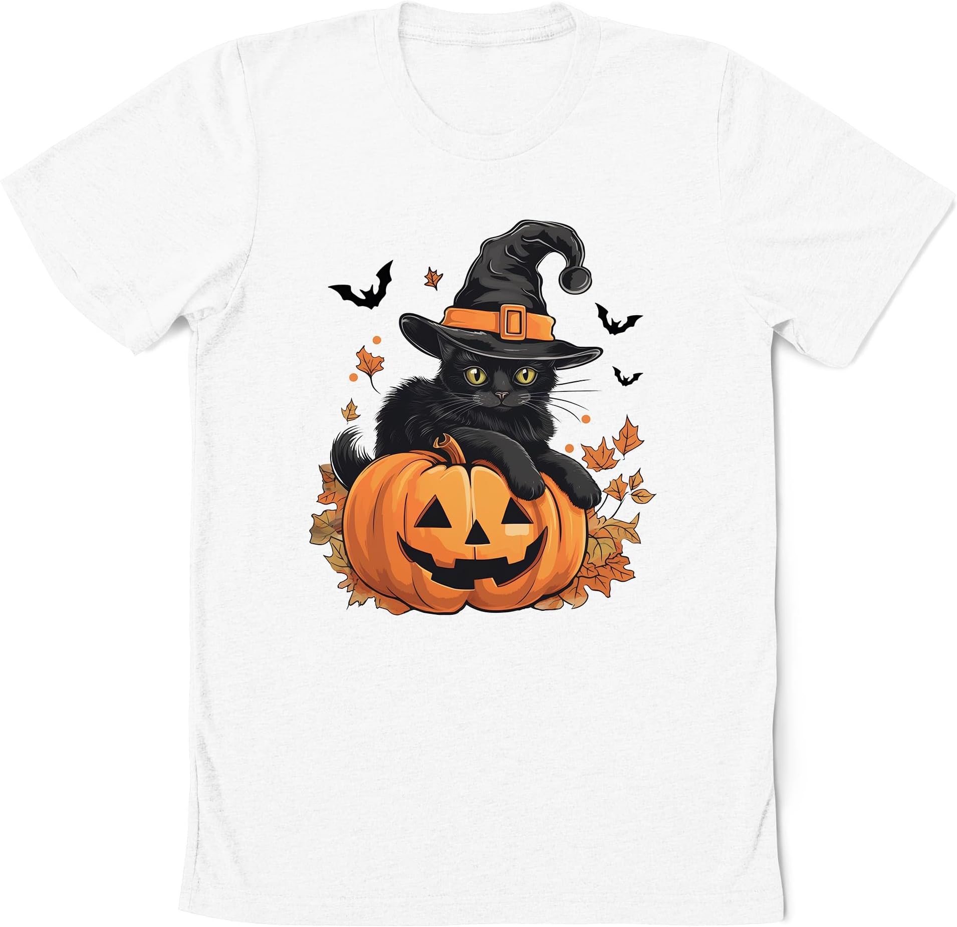 Black Cat On Pumpkin Shirt, Black Cat Witch Shirt, Black Cat Sweatshirt, Halloween Black Cat Shirt, Fall for Cat Lover