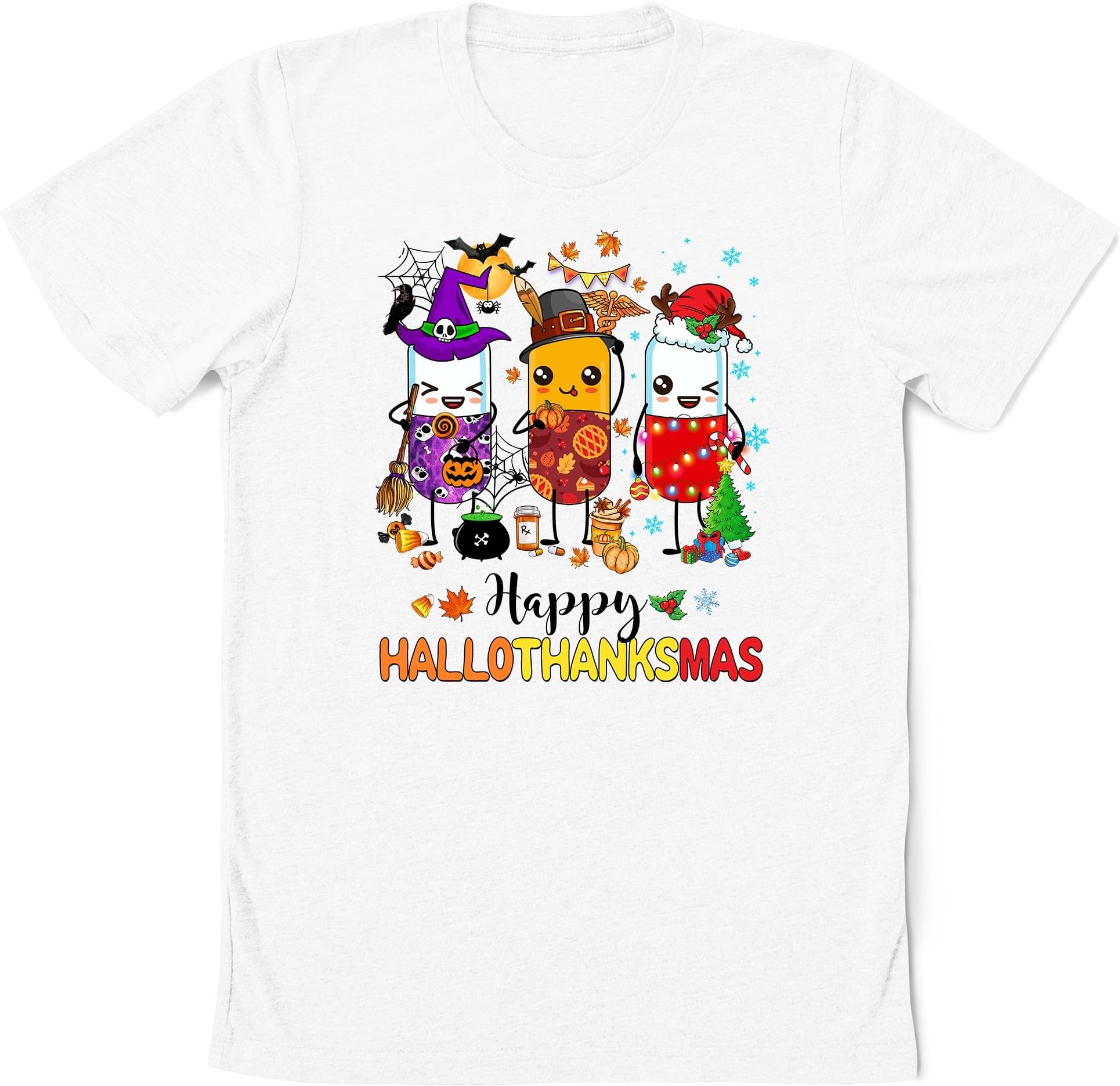 Hallothanksmas Pharmacy Squad Shirt, Hallothanksmas Pharmacist Shirt, Pharmacy Halloween Thanksgiving Christmas Shirt, Pharmacy Gift