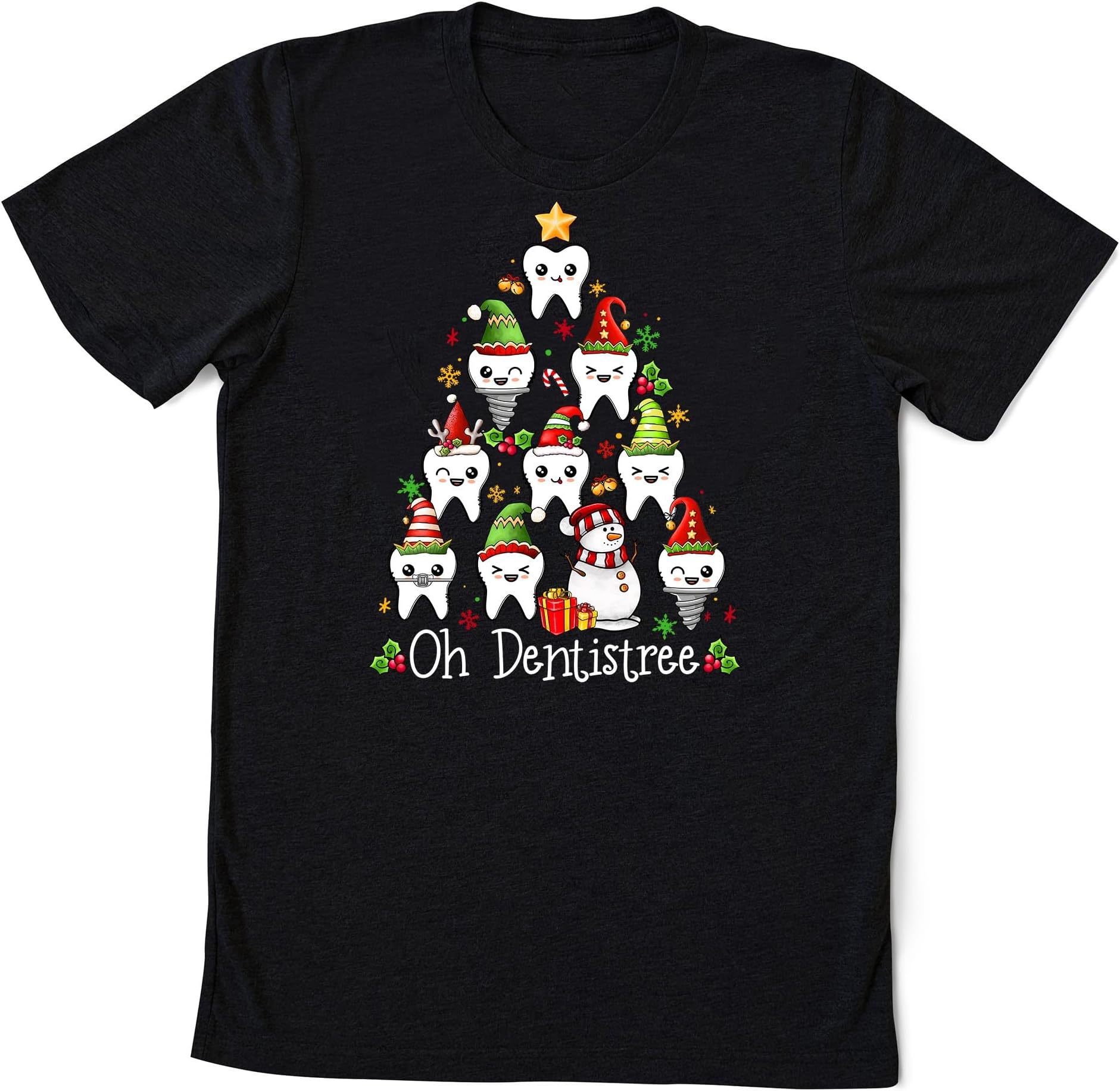 Oh Dentistree Tooth Tree Shirt, Christmas Tooth T-Shirt, Merry Christmas Shirt, Christmas Dentist Student Gift, Funny Tooth T-Shirt