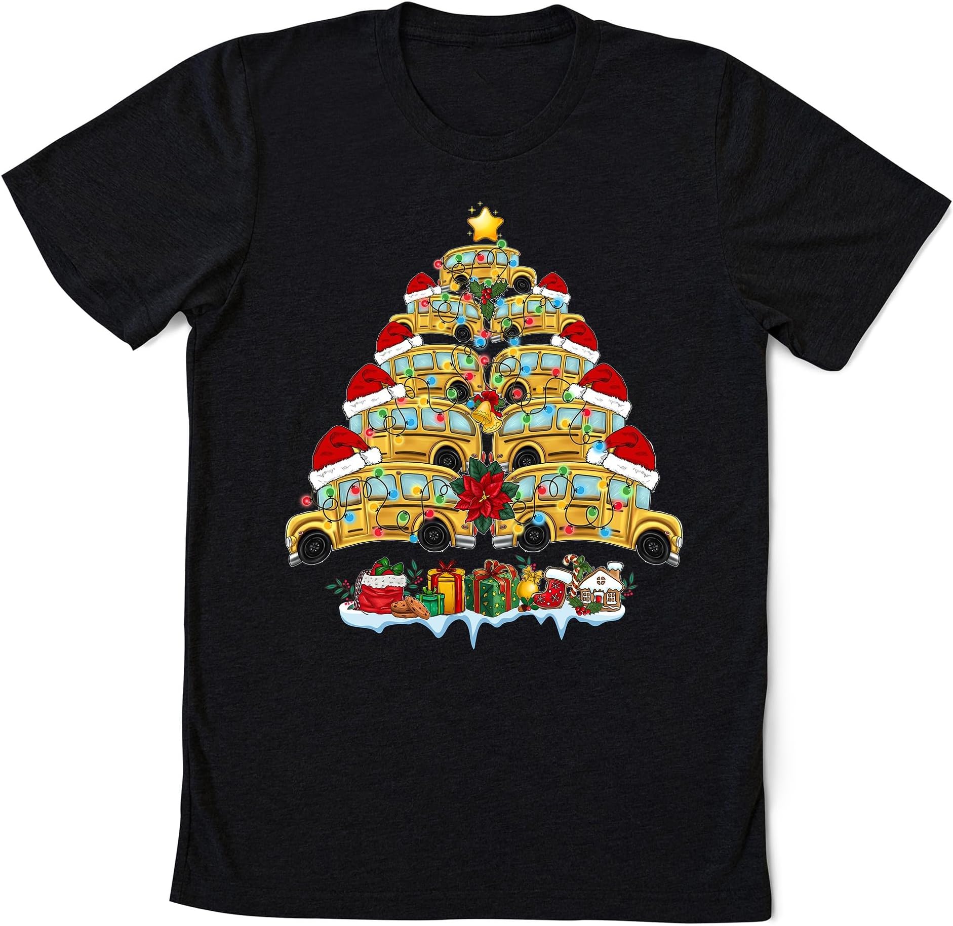 School Bus Christmas Tree Shirt, Merry Christmas School Bus Driver Shirt, School Bus Lover Shirt, Christmas Pajamas, School Bus