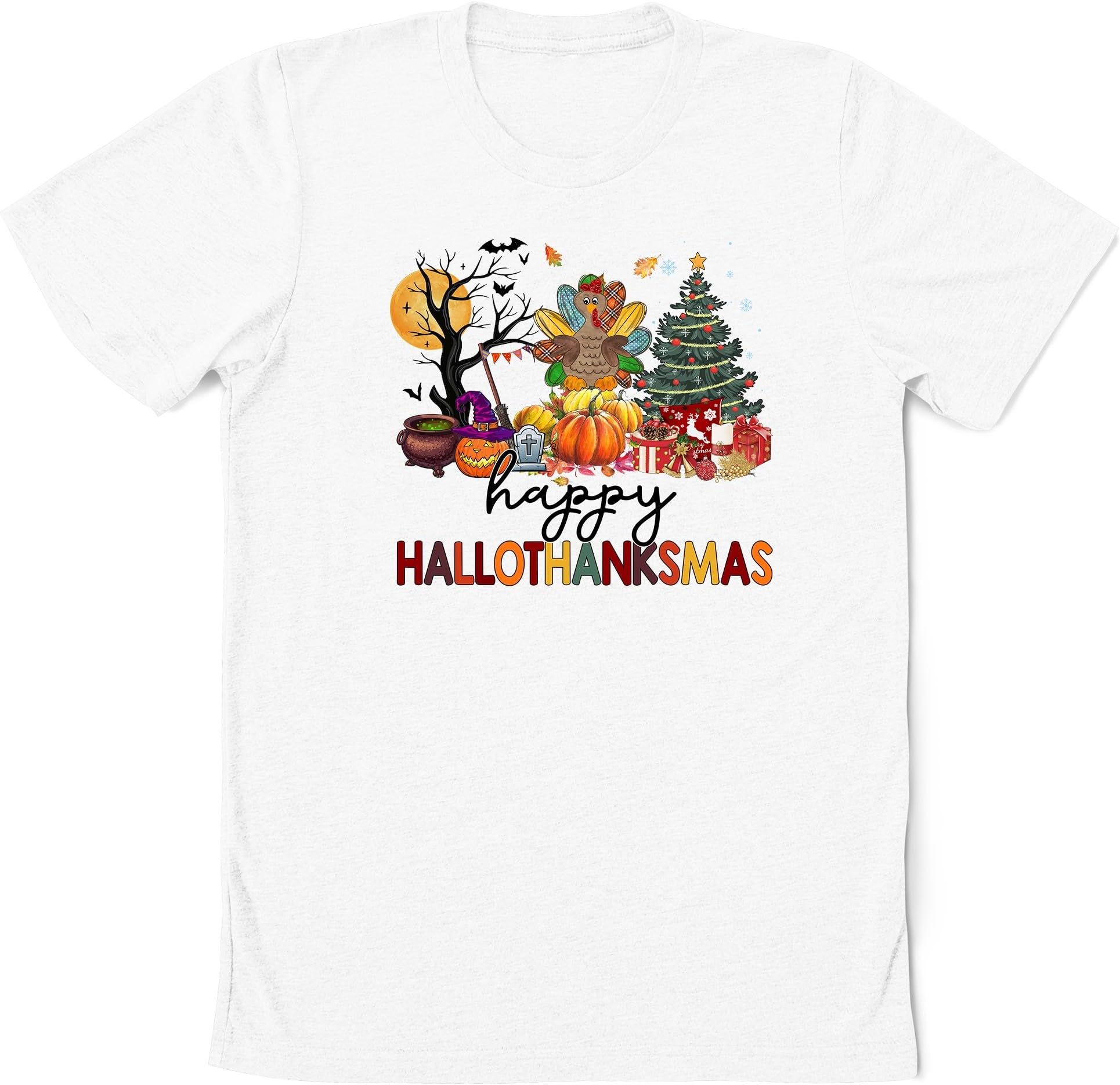 Happy Hallothanksmas Shirt, Fall Shirt, Holiday Season Shirt, Autumn Shirt, Pumpkin Shirt, Halloween Shirt, Thanksgiving Shirt, Christmas Shirt