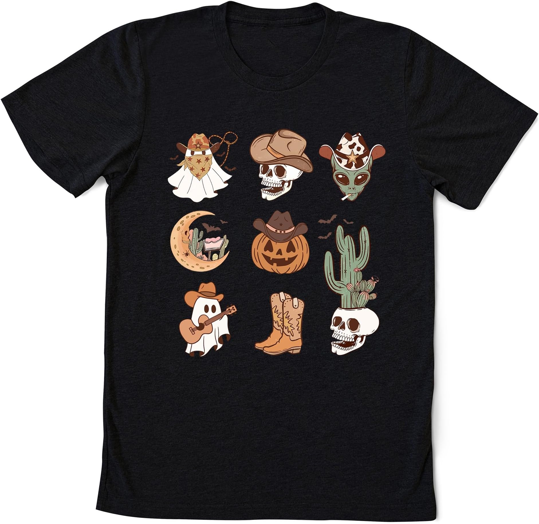 Cowboy Halloween Sweatshirt, Howdy Halloween Shirt, Cowboy Ghost Shirt, Western Halloween, Country Halloween, Retro Vintage Halloween Tee