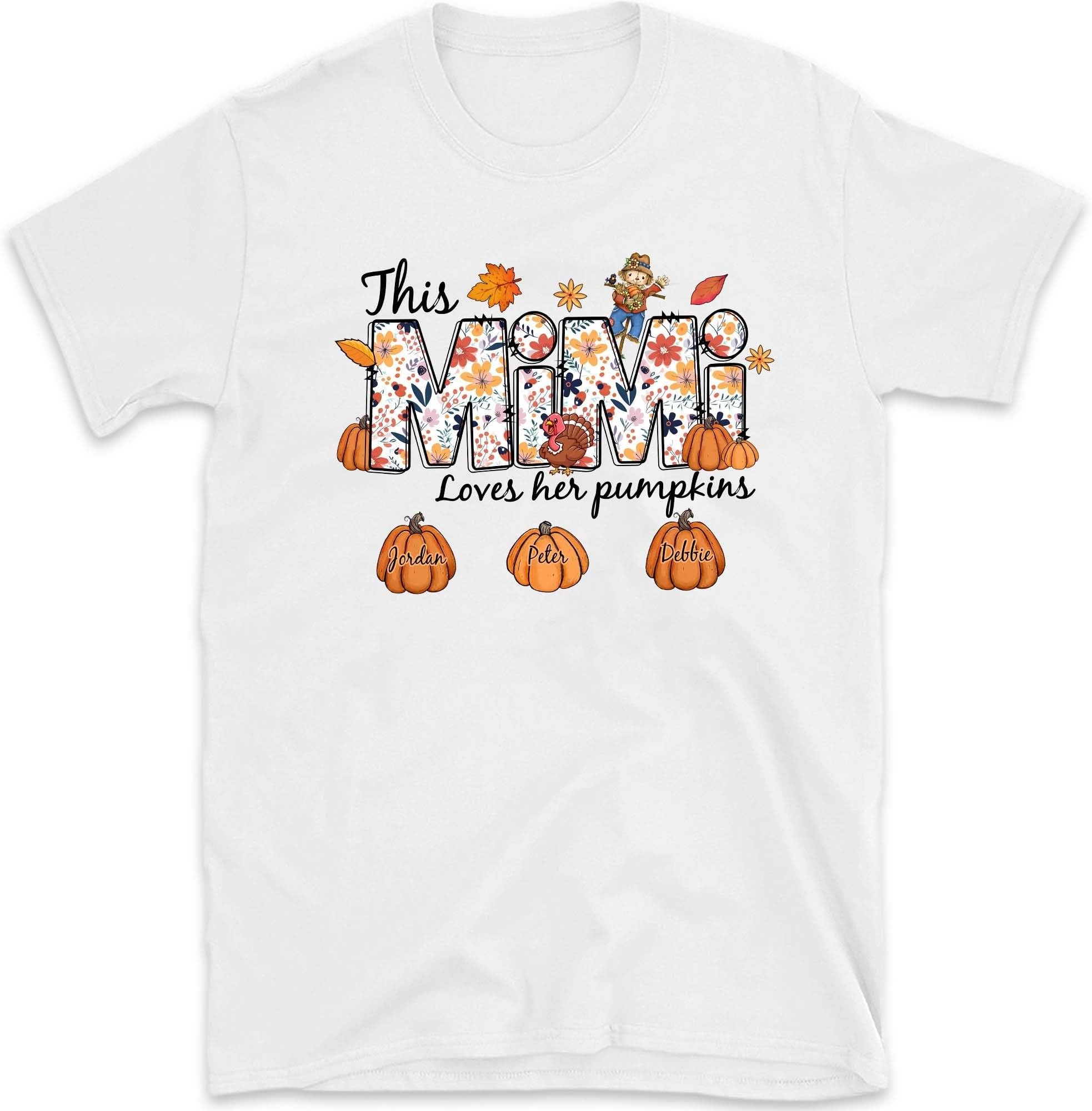 Personalized Mimi Shirt with Kids Name Shirt, This Mama Loves her Pumpkin Sweatshirt, Thanksgiving Grandma Shirt, Mimi Pumpkins Shirt, Grandma Fall Shirt, Thanksgiving Gift