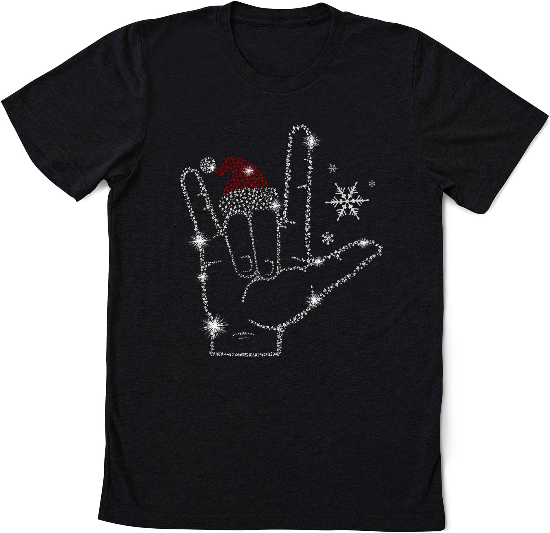 Merry Christmas ASL Santa Hat Shirt, ASL Christmas Sign Language Shirt, Sign Language ASL Shirt, ASL Christmas Party Gift