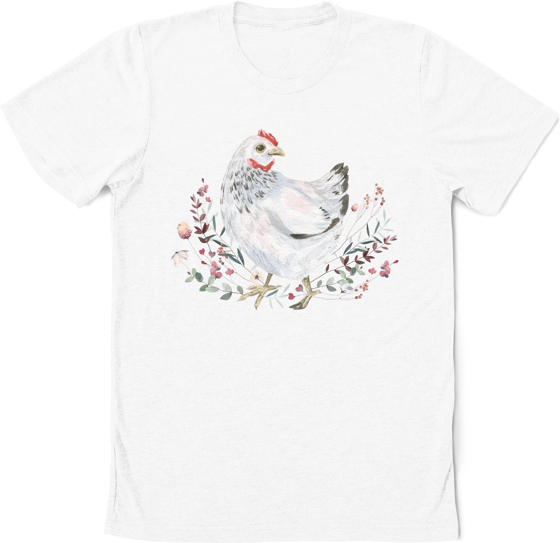 Chicken and Flowers Shirt, Chicken Lady Shirt, Vintage Chicken Shirt, Cottagecore Farm Girl Shirt, Chicken Lover Gifta