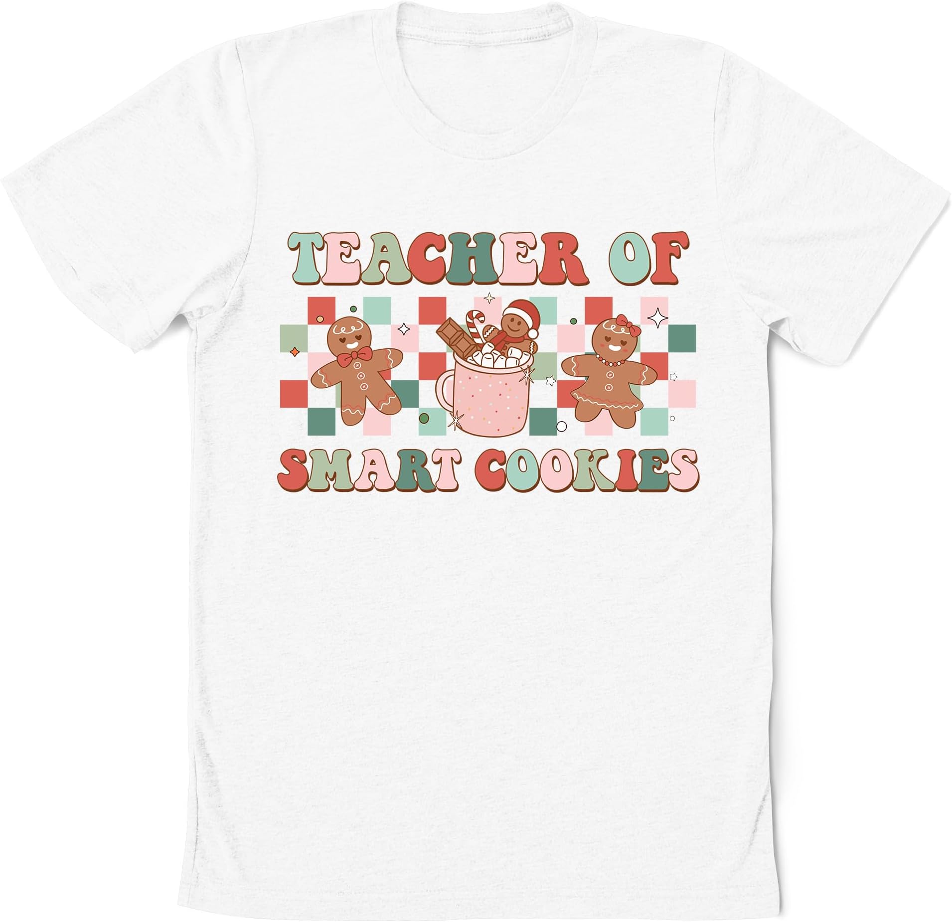 Teacher of Smart Cookies Shirt, Groovy Teacher Shirt, Retro Vintage Gingerbread Christmas Shirt, Teaching Shirt