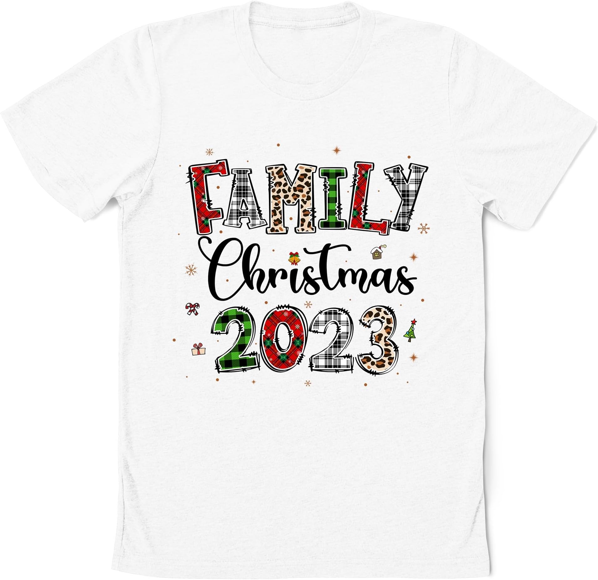 Family Christmas 2023 Shirt, Christmas Leopard Buffalo Plaid Matching Family Shirt, Merry Christmas Shirt, Christmas Pajamas Shirt