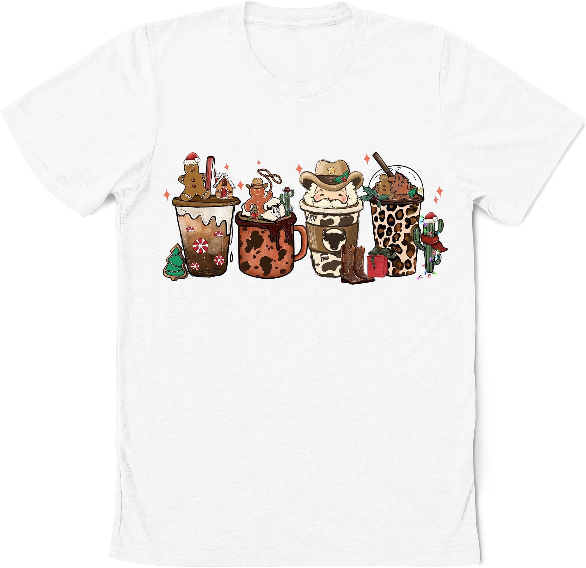 Country Christmas Coffee Sweatshirt, Winter Cowboy Christmas Coffee Latte Drink Cup Shirt, Coffee Lover Shirt, Western Christmas Shirt