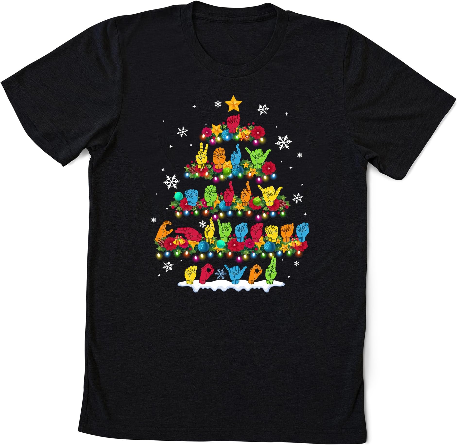 Funny ASL Tree Sign Language Christmas Shirt, Sign Language Christmas Tree Shirt, ASL Sign Language Xmas Gift